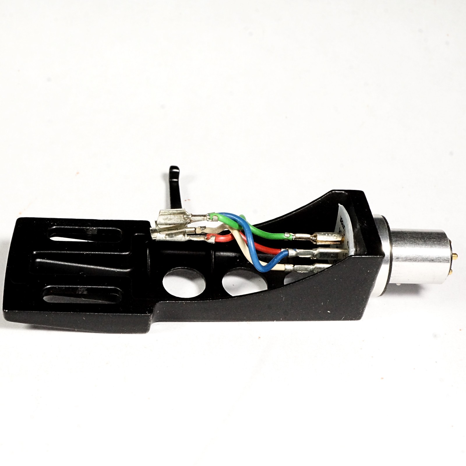 Unbranded Black Technics Type Headshell for S-Curve Tonearm Turntable w/ Cables