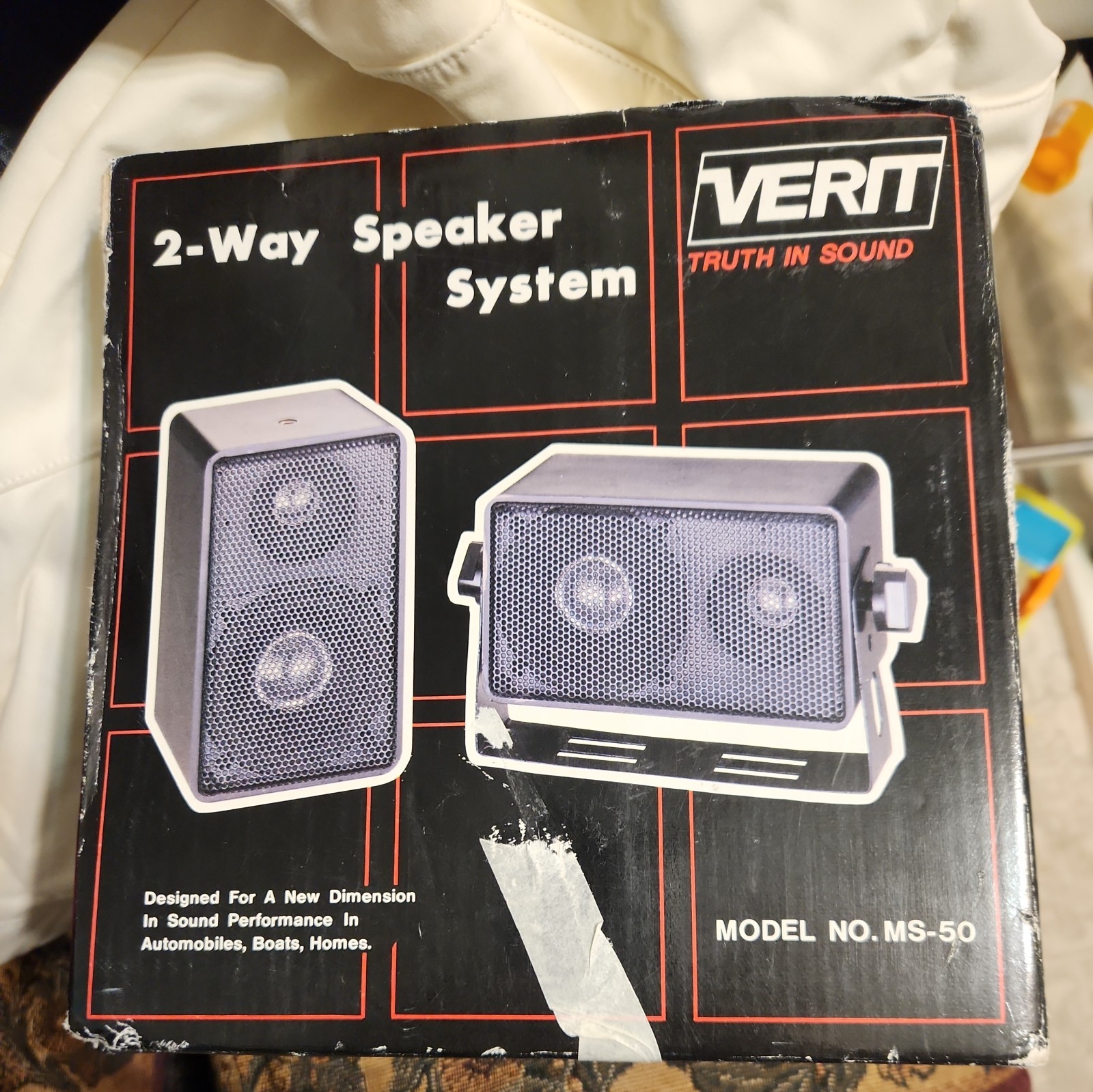 Vintage VERIT 2 Way Speaker SystemMode, # MS-50 – Weatherized, in Original Box