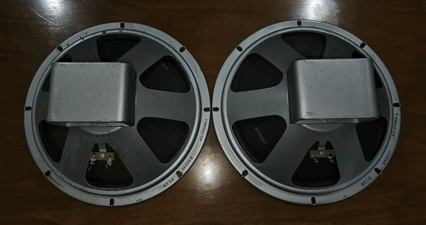 Pair 1959 Smooth 10” Rola Alnico Hammond Instrument Speakers 7.8/7.9 DCR