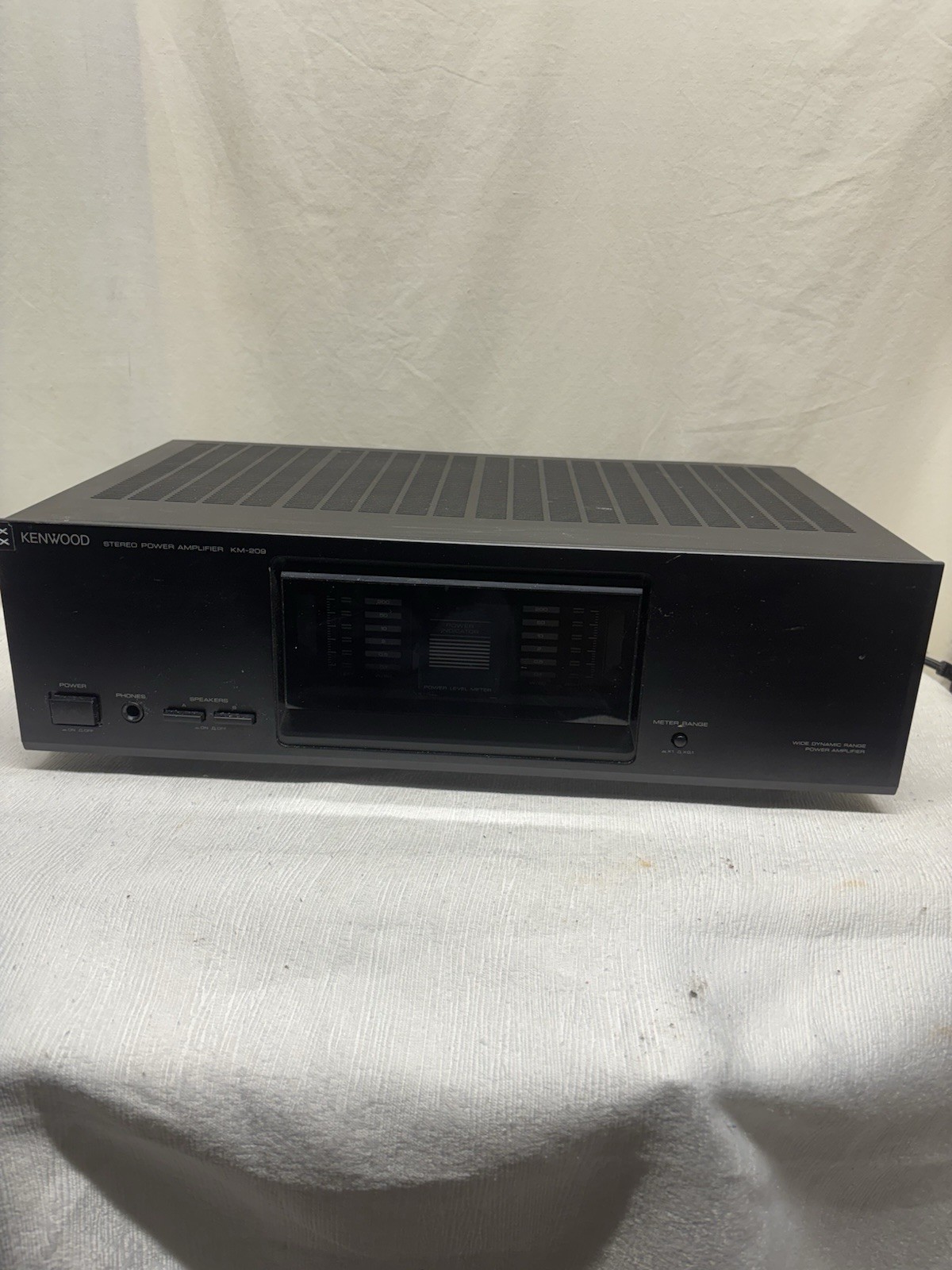 Kenwood KM-208 150W/Ch Stereo Power Amplifier Hi-Fi Black Vintage 1989 Untested