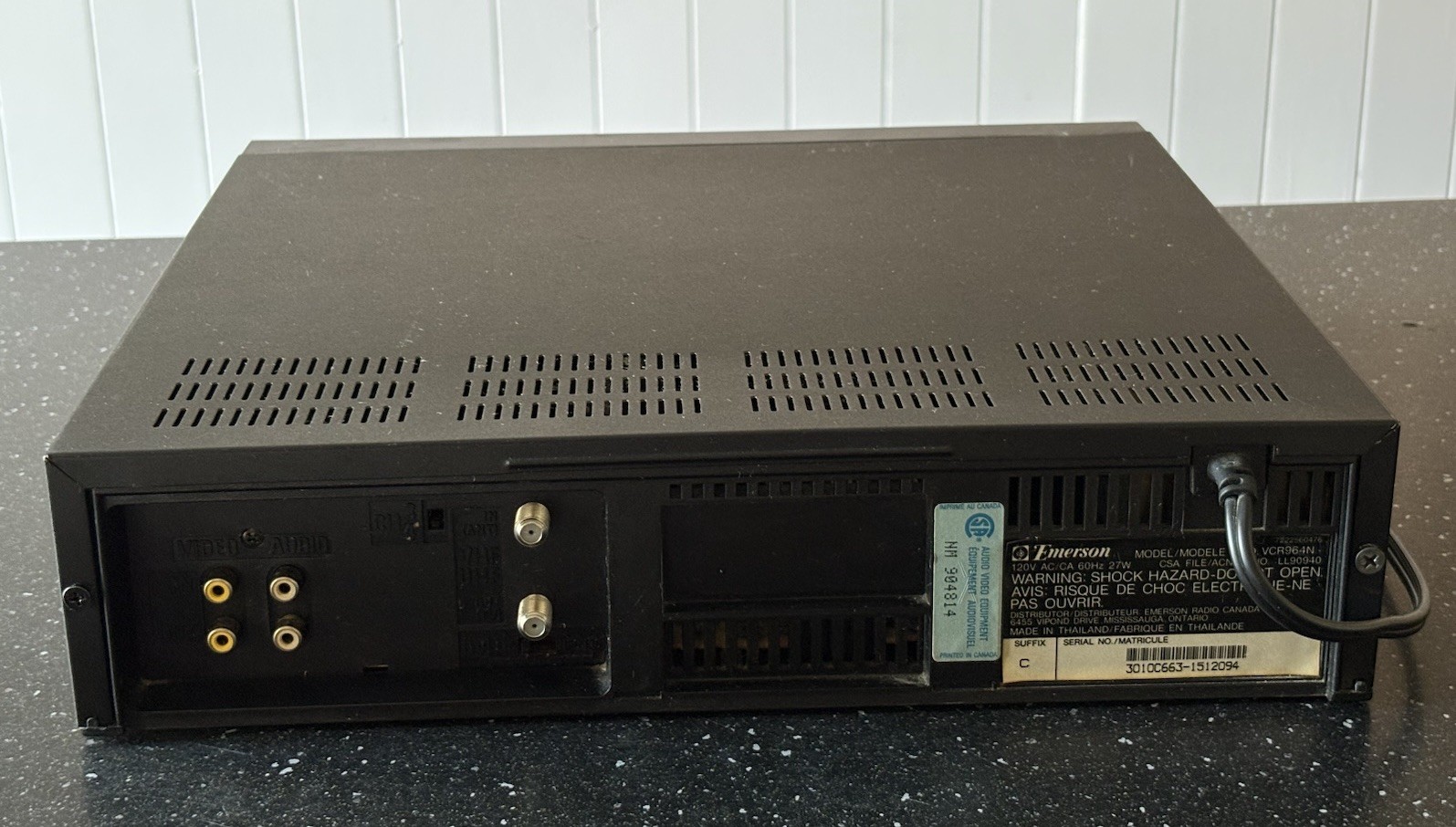 TESTED WORKS Emerson VIDEO CASSETTE RECORDER VCR964N 4 Head VHS Player w Remote