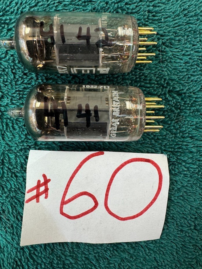 2 MULLARD ECC83 12AX7 GOLD McIntosh 240 225 Dynaco preamplifier amplifier tubes