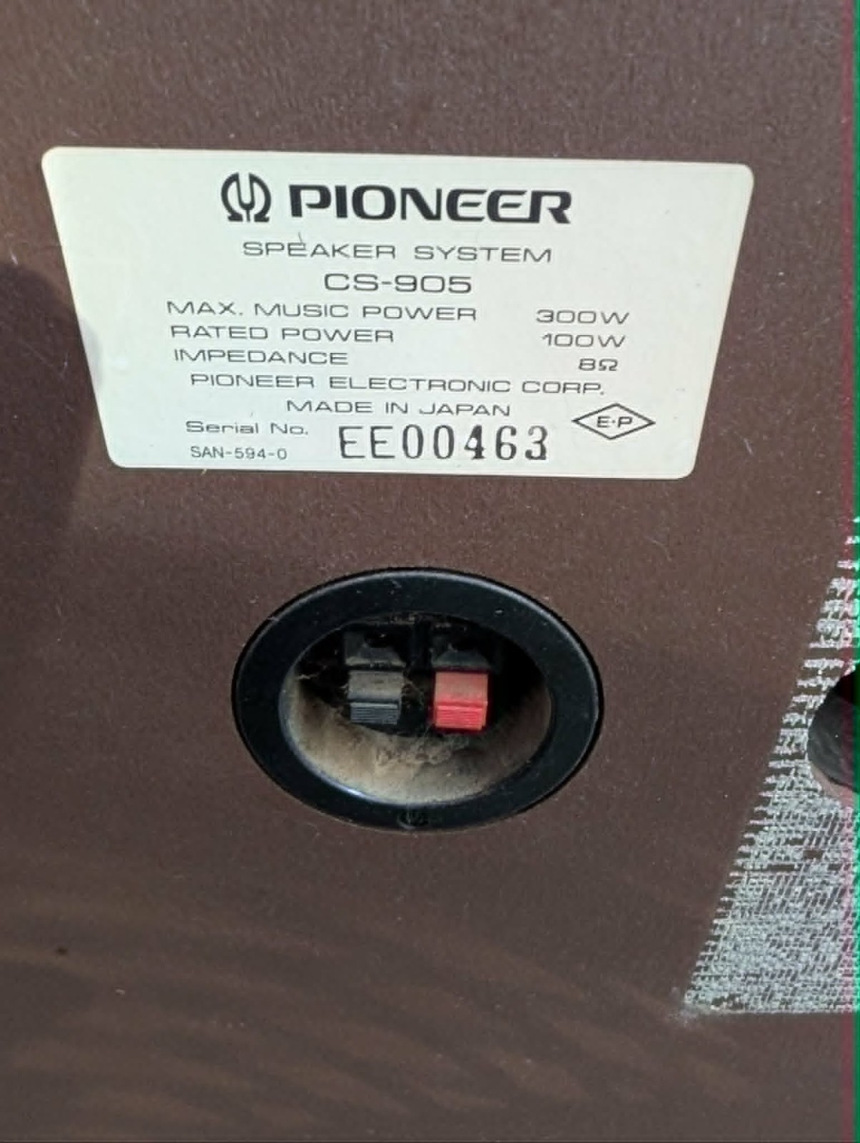 Pioneer CS-905 Vintage Speakers EUC