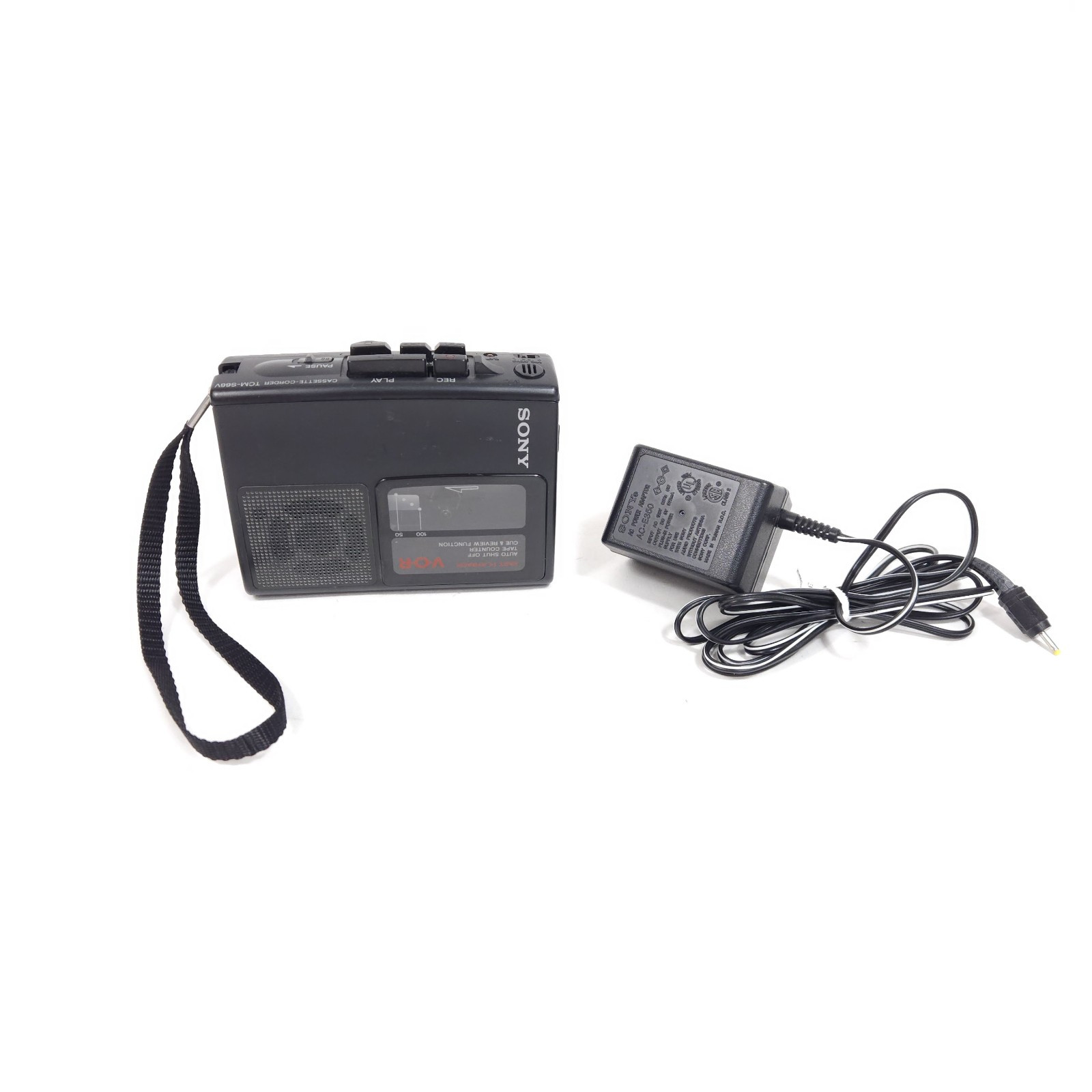 Vtg Sony TCM-S66V Cassette Recorder With AC Power Cable For Parts Or Repair