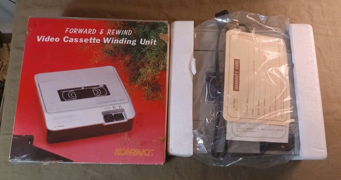 Kontakt K-999 Vintage Video Cassette Forward & Rewind Unit / Rewinder Tested!!!!