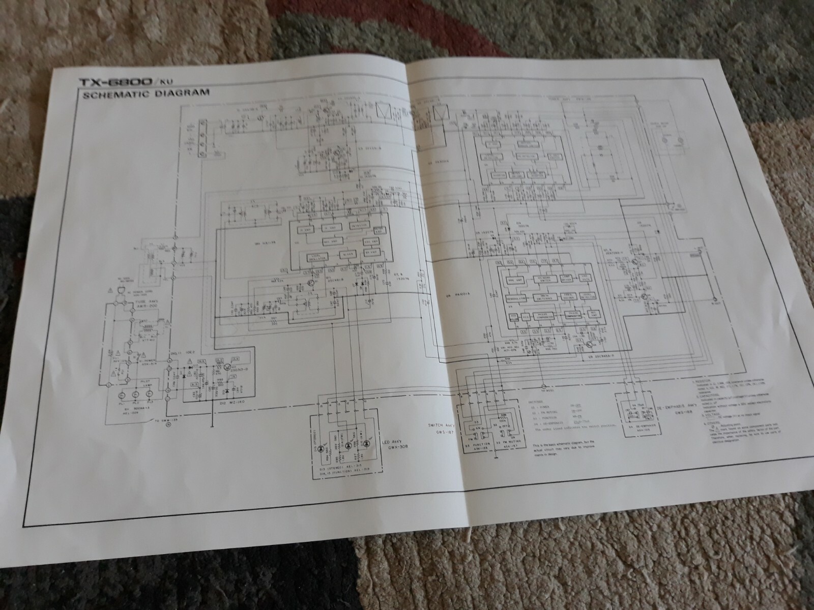 Pioneer TX-6800 Original Schematic