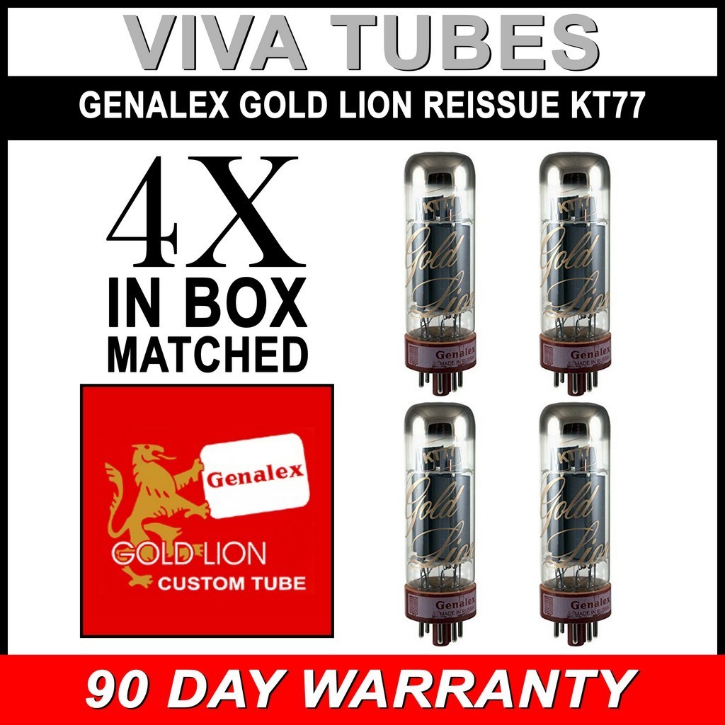 Brand New Genalex Reissue KT77 KT-77 Current Matched Quad (4) Vacuum Tubes