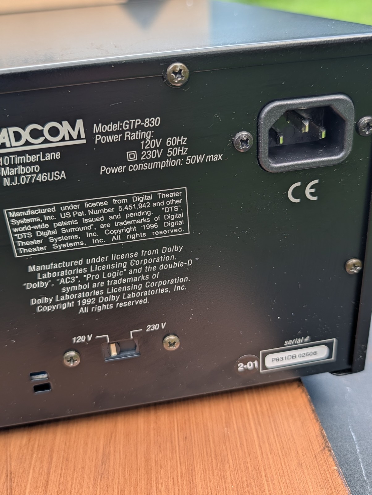 ADCOM GTP-830 Surround Sound Processor Preamplifier 120/240v W/Remote And Box