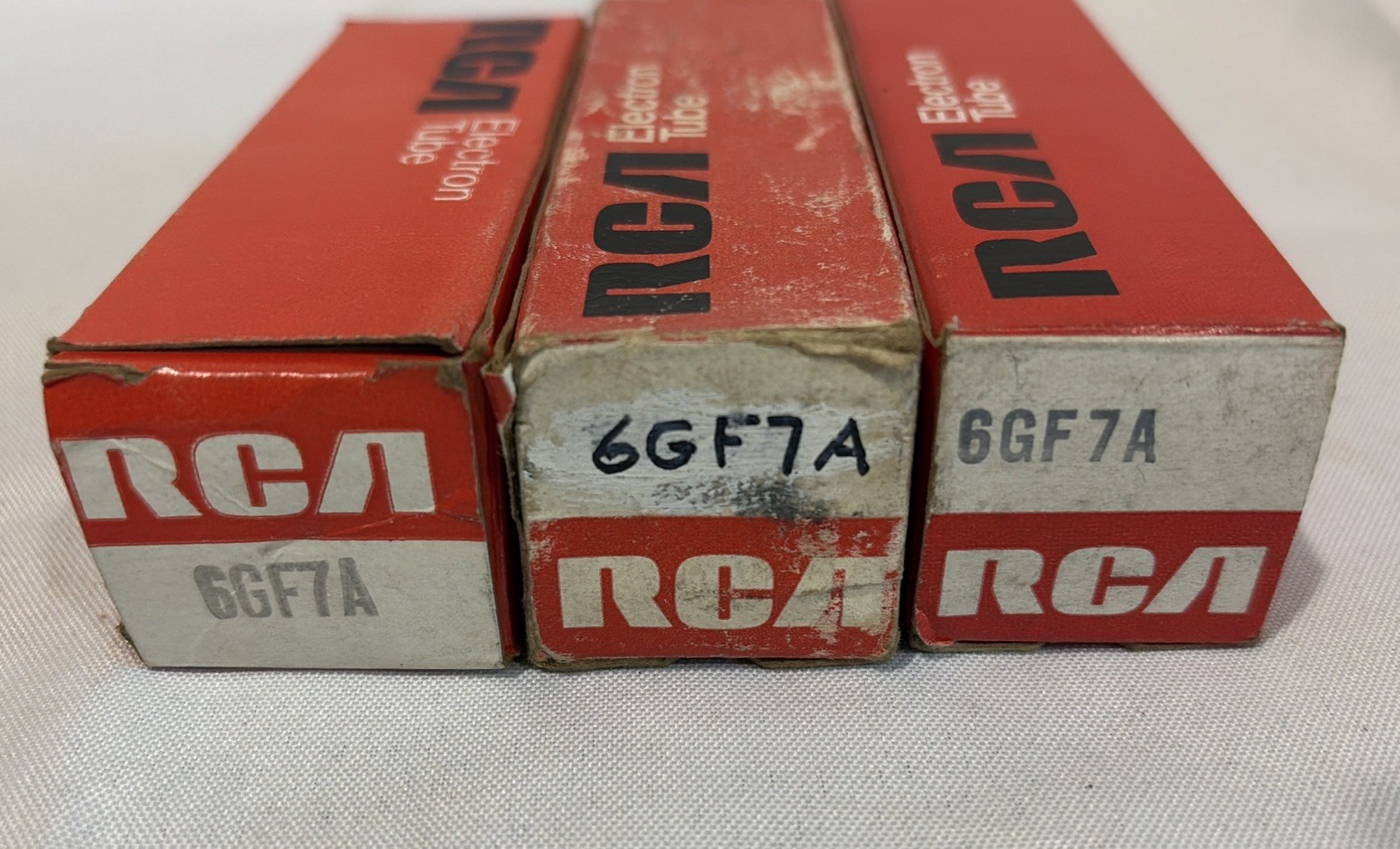 Lot of 3 RCA 6GF7A Electron Vacuum Tubes – UNTESTED – Vintage Boxed