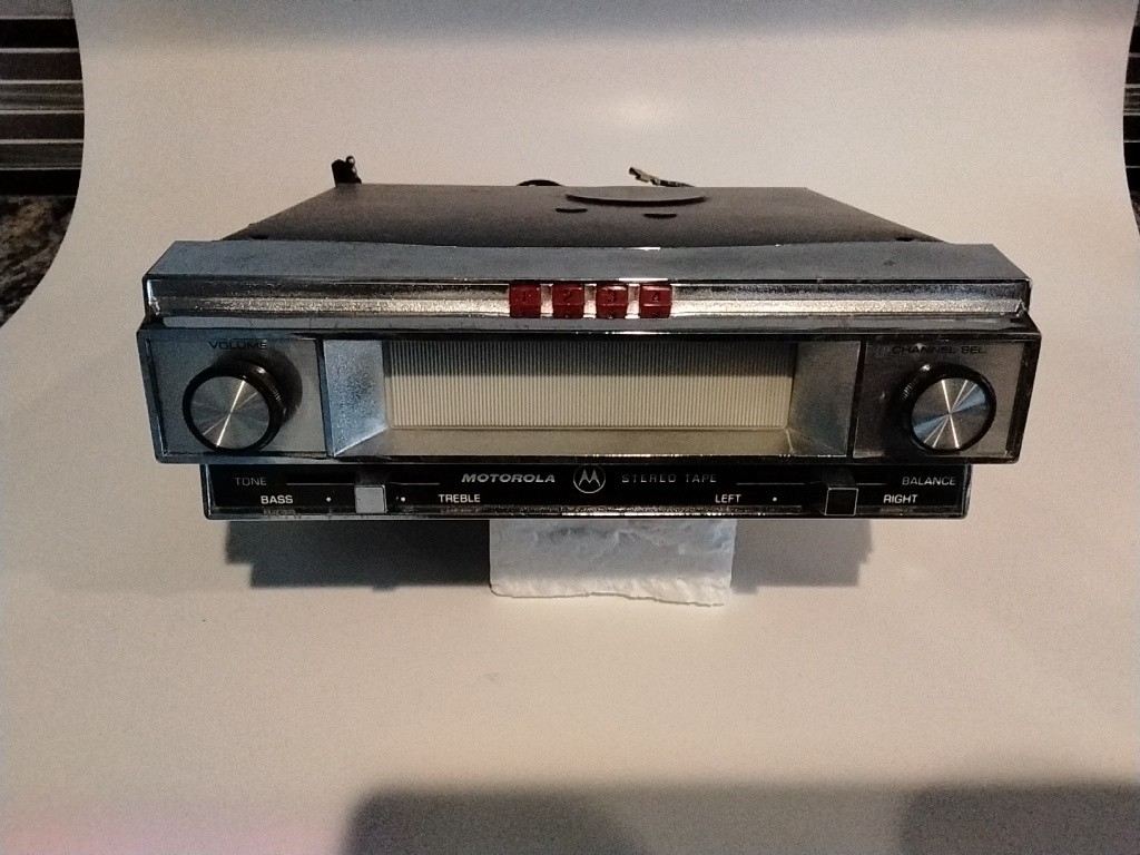 Motorola TM711S Automobile Stereo 8-Track Tape Player w/ Mount & Owners Guide