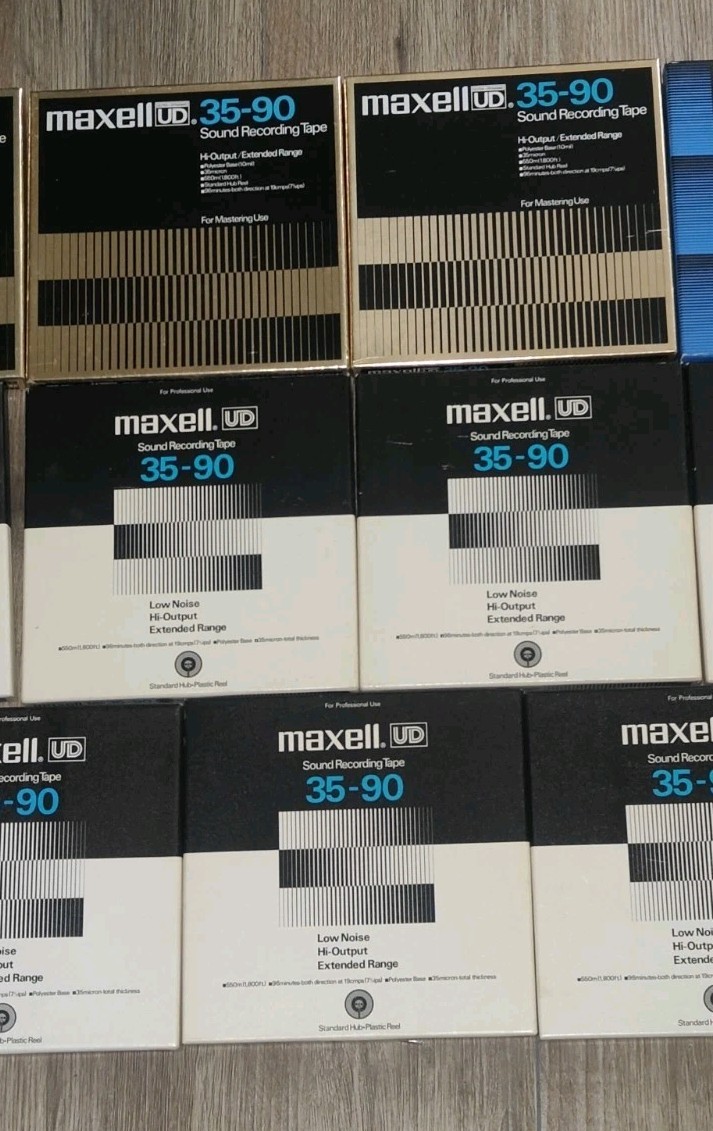 MAXELL UD 35-90 REEL TO REEL SOUND RECORDING TAPE (LOT OF 14) USED