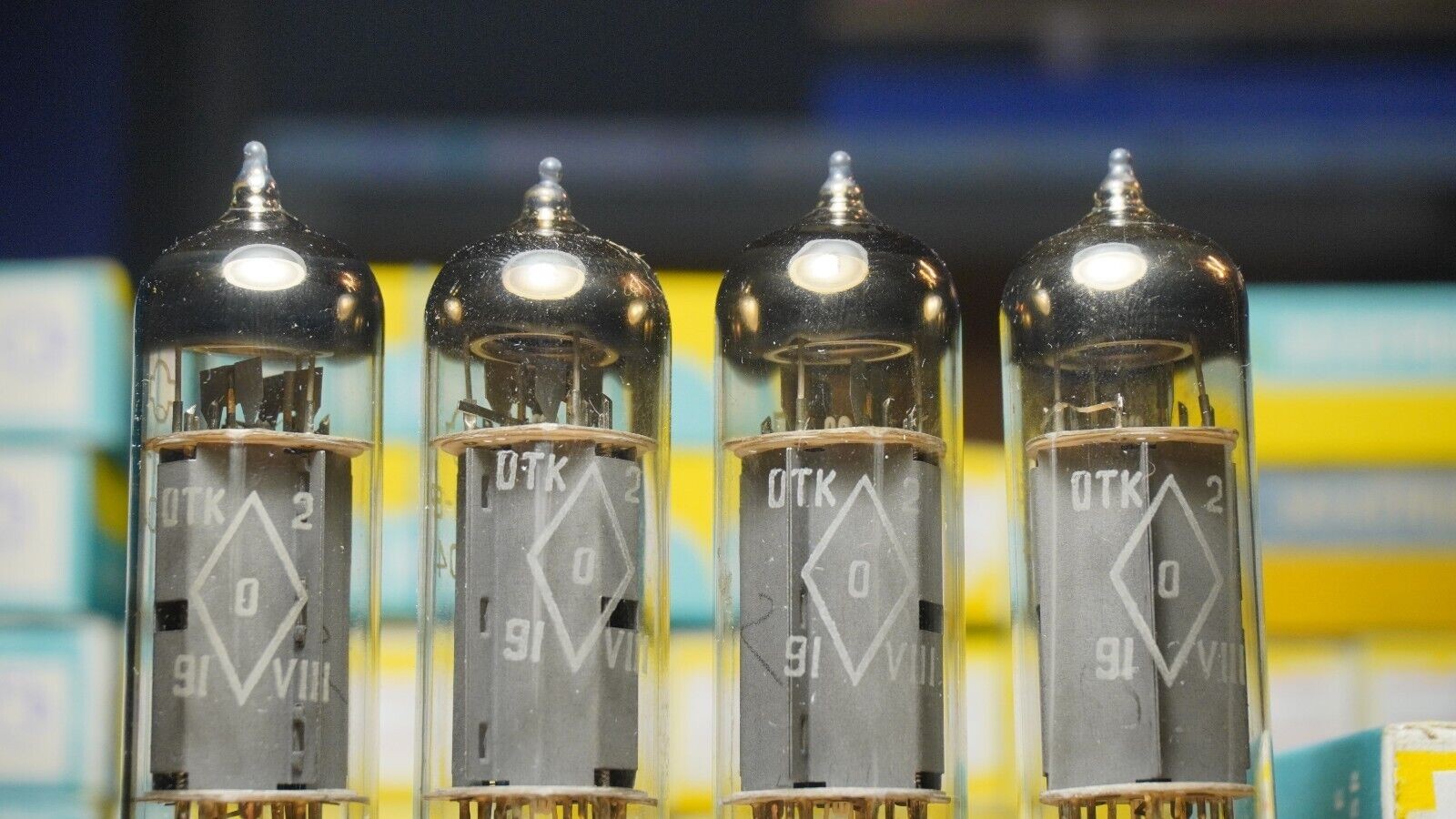 Tube 6P14P-ER (EL84, 6BQ5) ONE BATCH matched QUAD 1% EXPORT NOS NIB 4Pcs