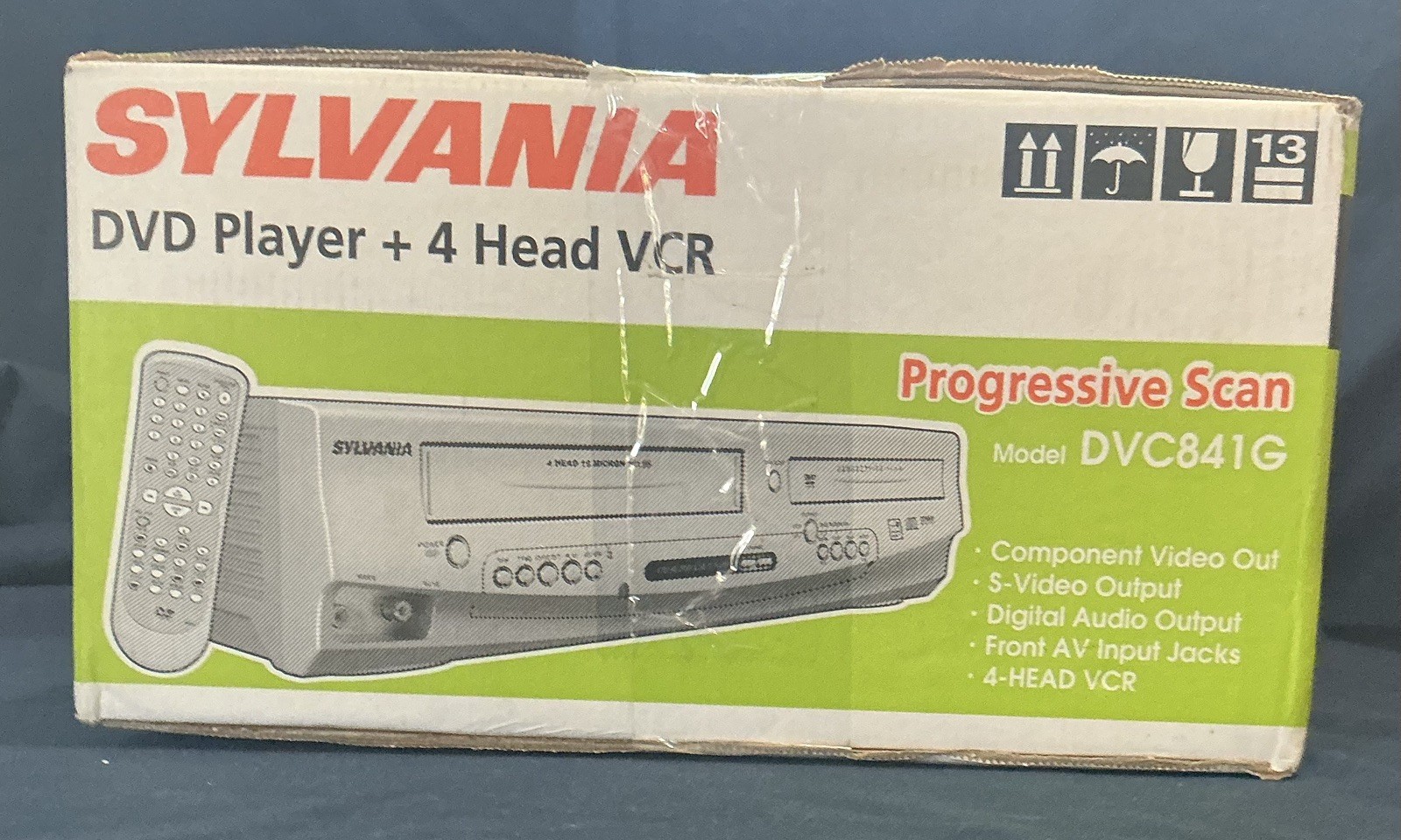 SYLVANIA, DVD + VCR Combo Player 4-Head / Model DVC841G / Sealed