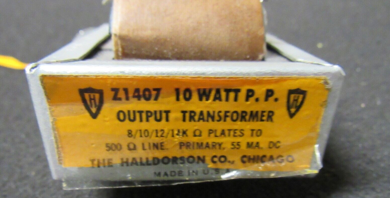 Halldorson 10 Watt Push Pull Output Transformer 14k Ohms Pri 8/10/12 ohms 2nd