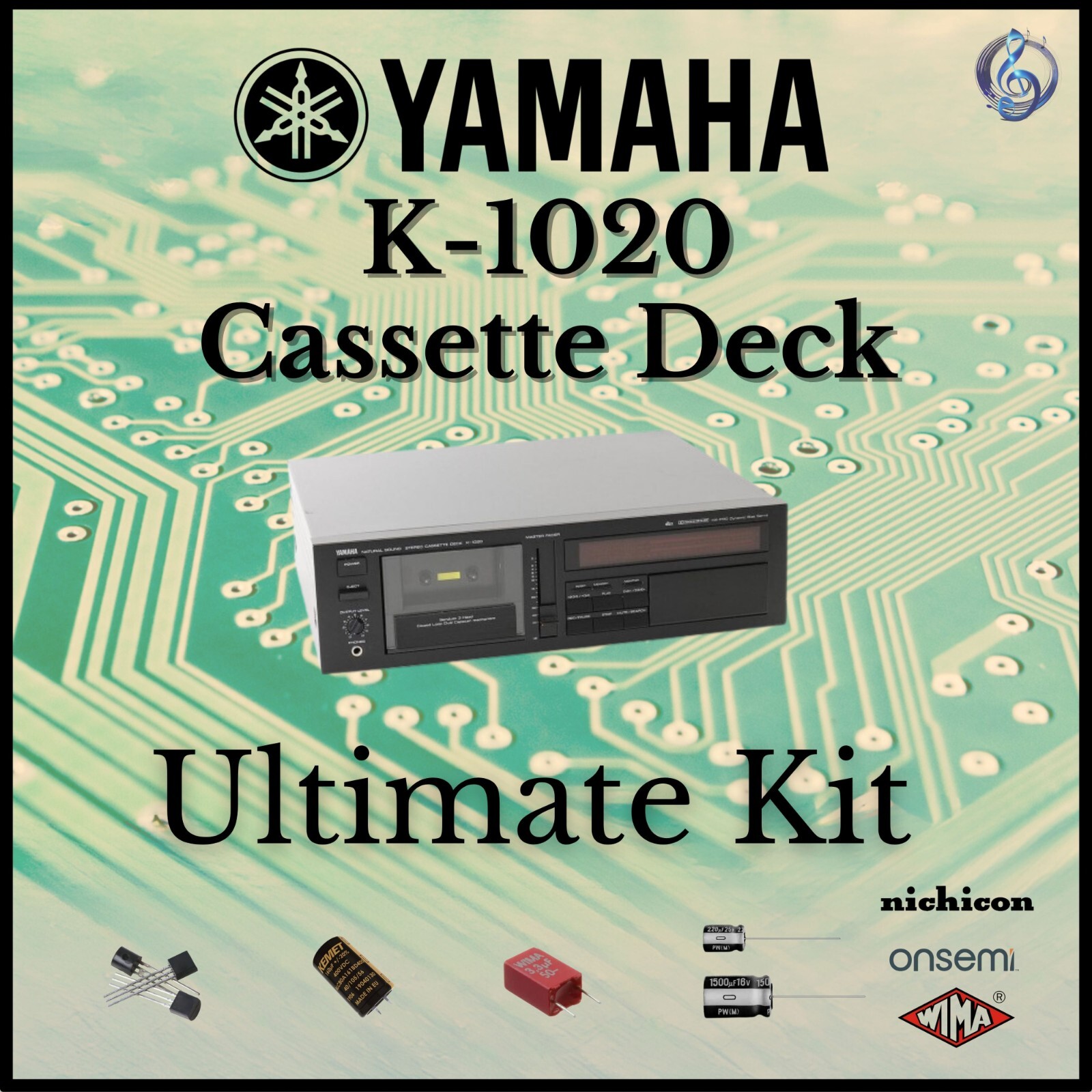 Yamaha K-1020 Cassette Deck Ultimate Upgrade Kit Genuine Parts Restoration