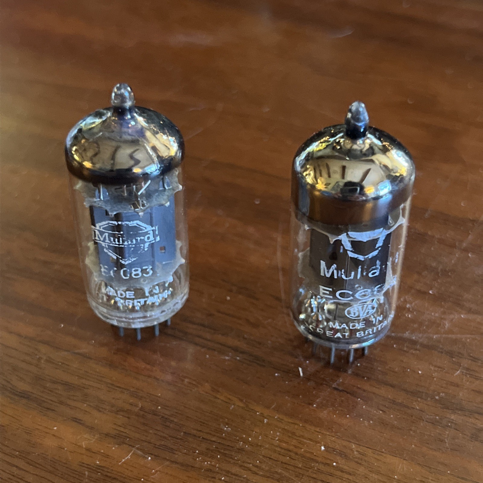 Mullard ECC83 / 12AX7 Pair Vintage Vacuum Tubes. Made in Great Britain