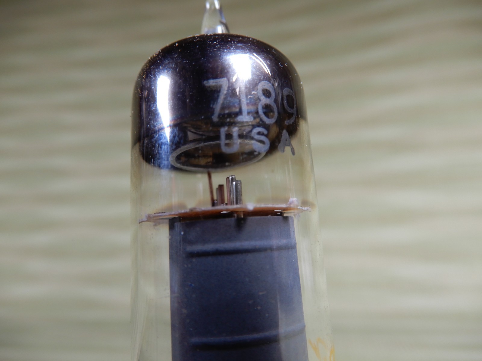 Sylvania Gray Plate 7189 Vacuum Tube Amplitrex Tested Strong 97% Gm
