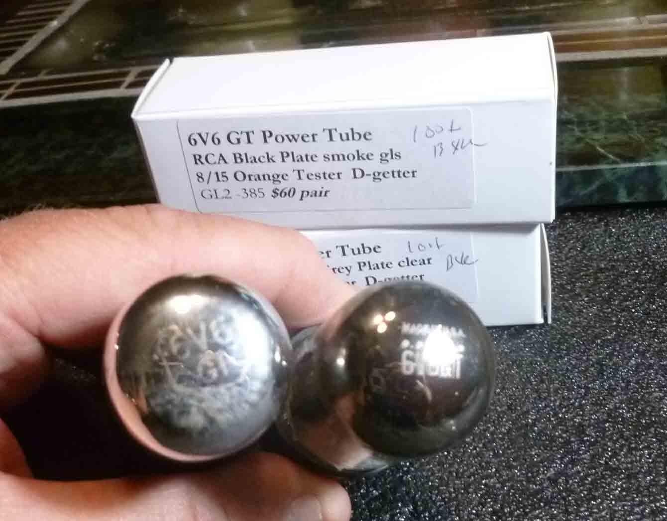 Matched Pair black and grey 6v6 GT Power Tubes Both test strong at 100+ each