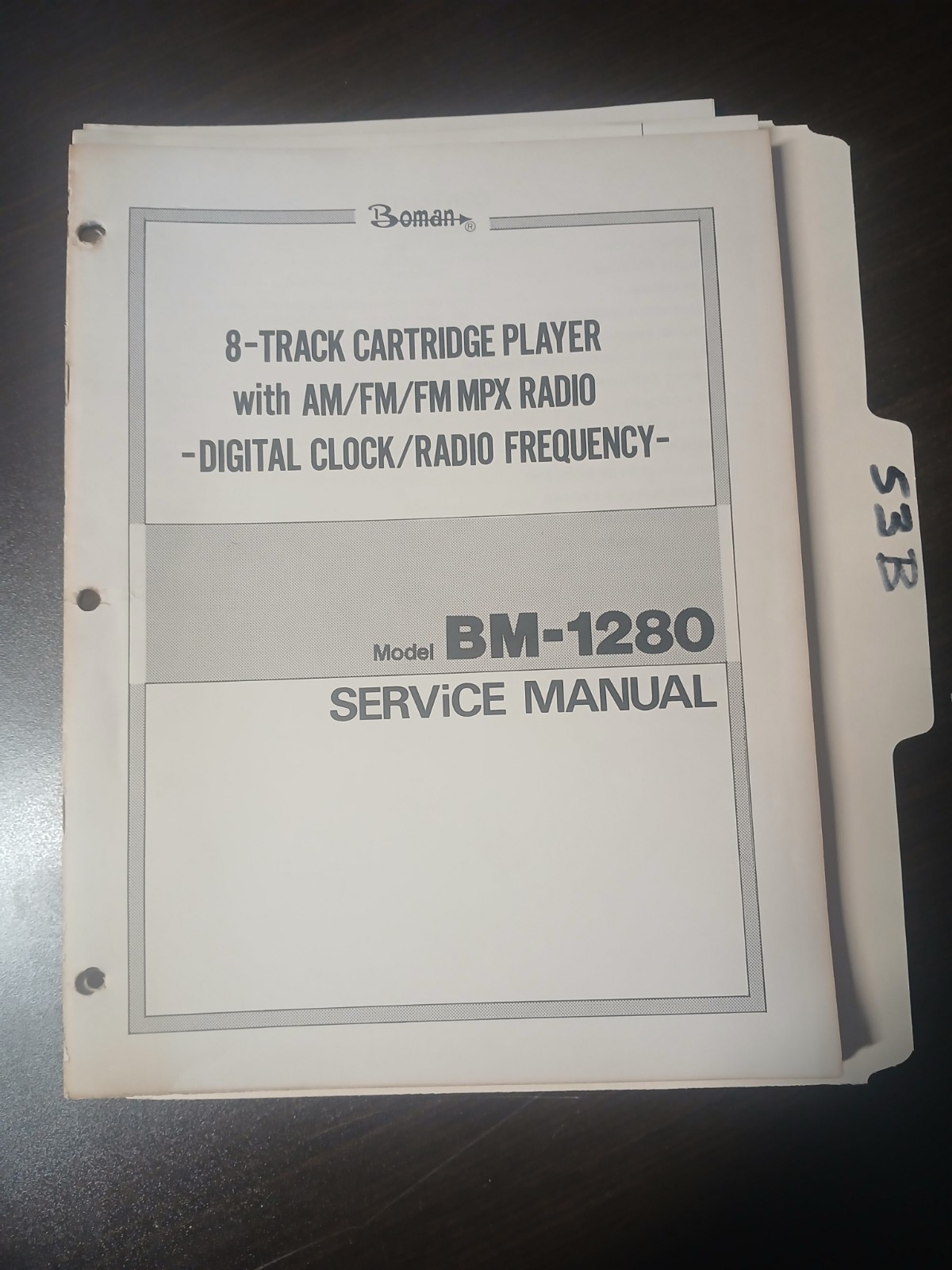 Boman BM 1280 Service Manual Original Repair Book Radio