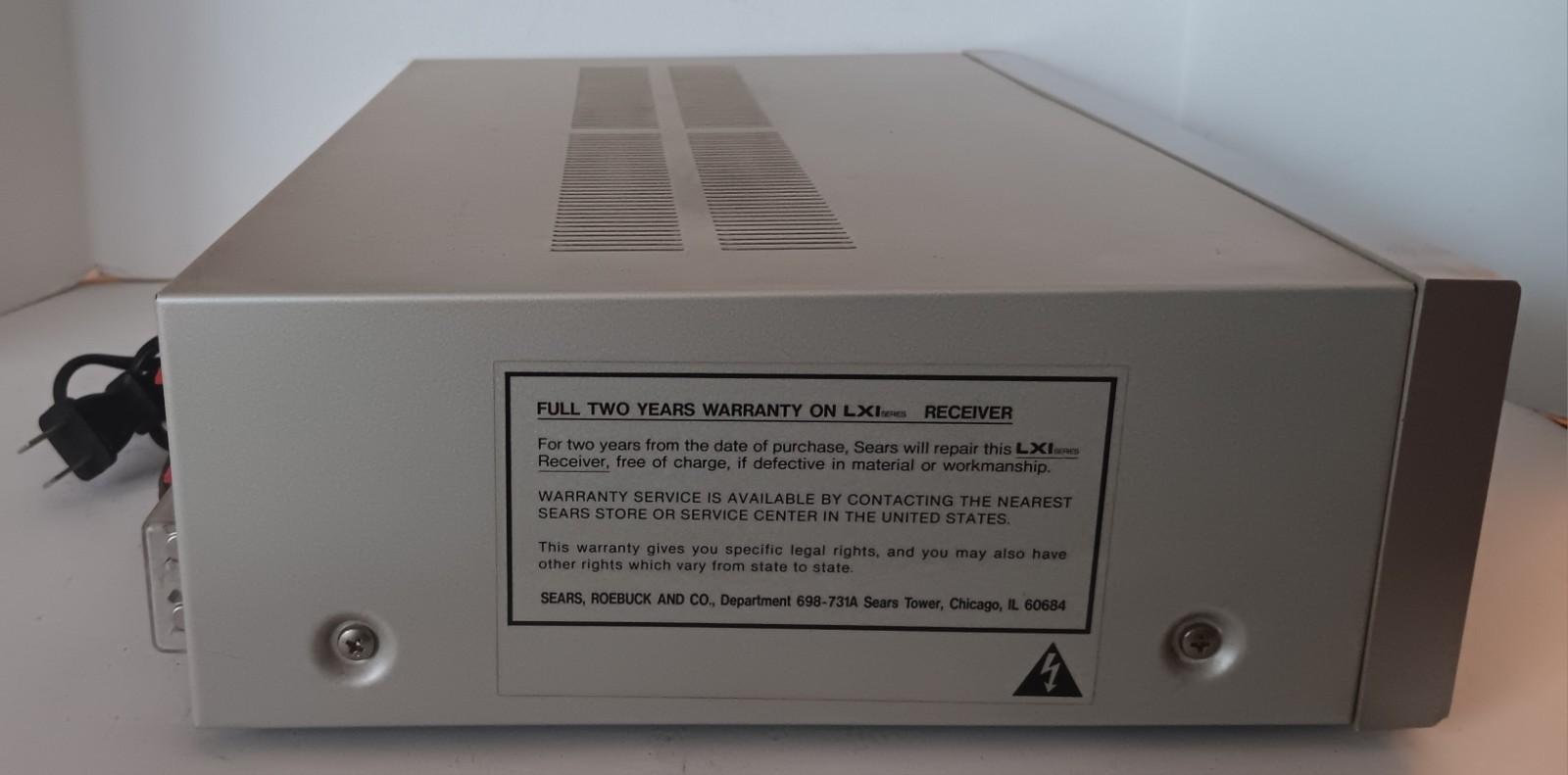 LXI Series AM/FM Stereo Receiver 564.92583250 Silver Face Tested SEARS vintage