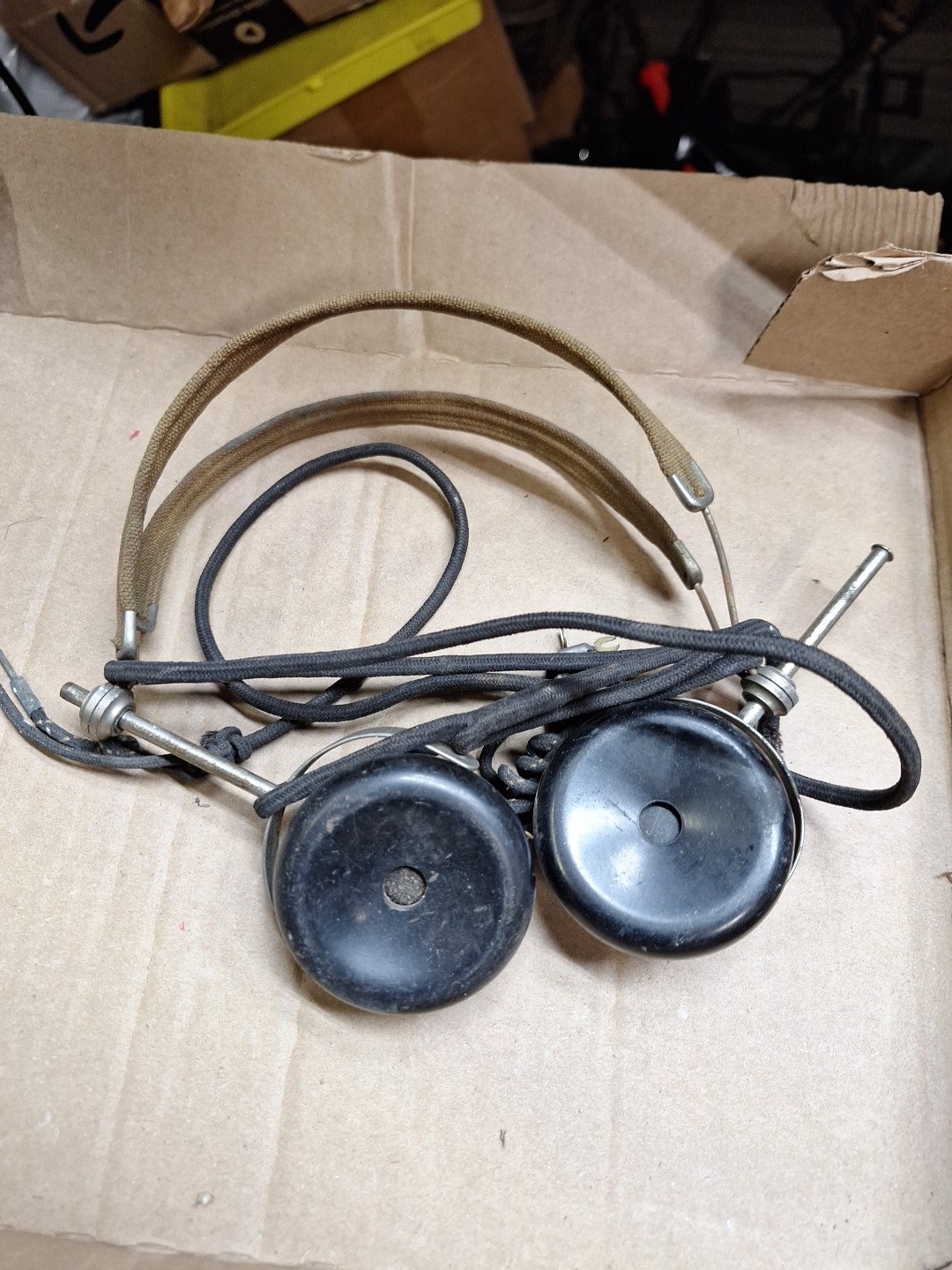 Vintage Berwick Headphones Head Phones For Early Battery Radio TRF