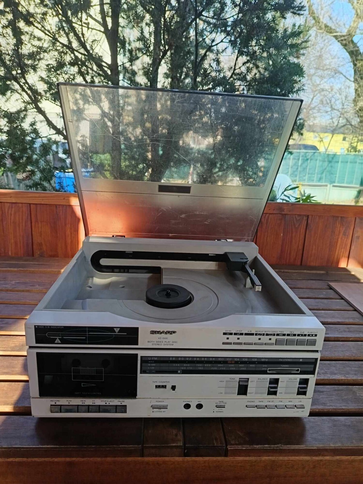 Sharp VZ 1500 both sides play disc stereo system vintage Japanese HI FI
