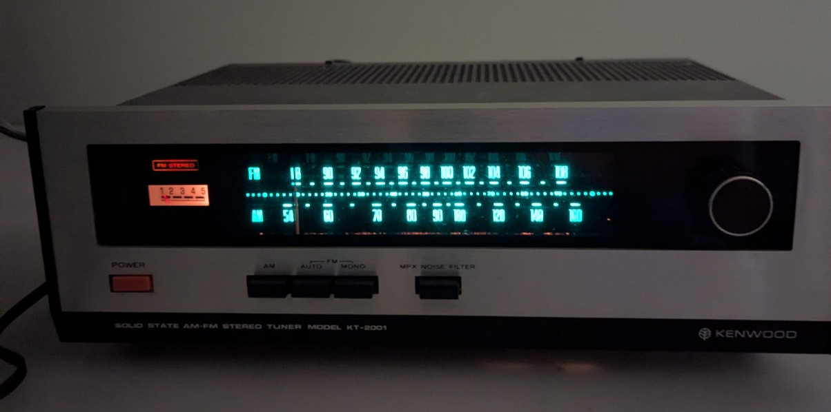 KENWOOD KT-2001 VINTAGE ANALOG AM/FM STEREO TUNER – TESTED