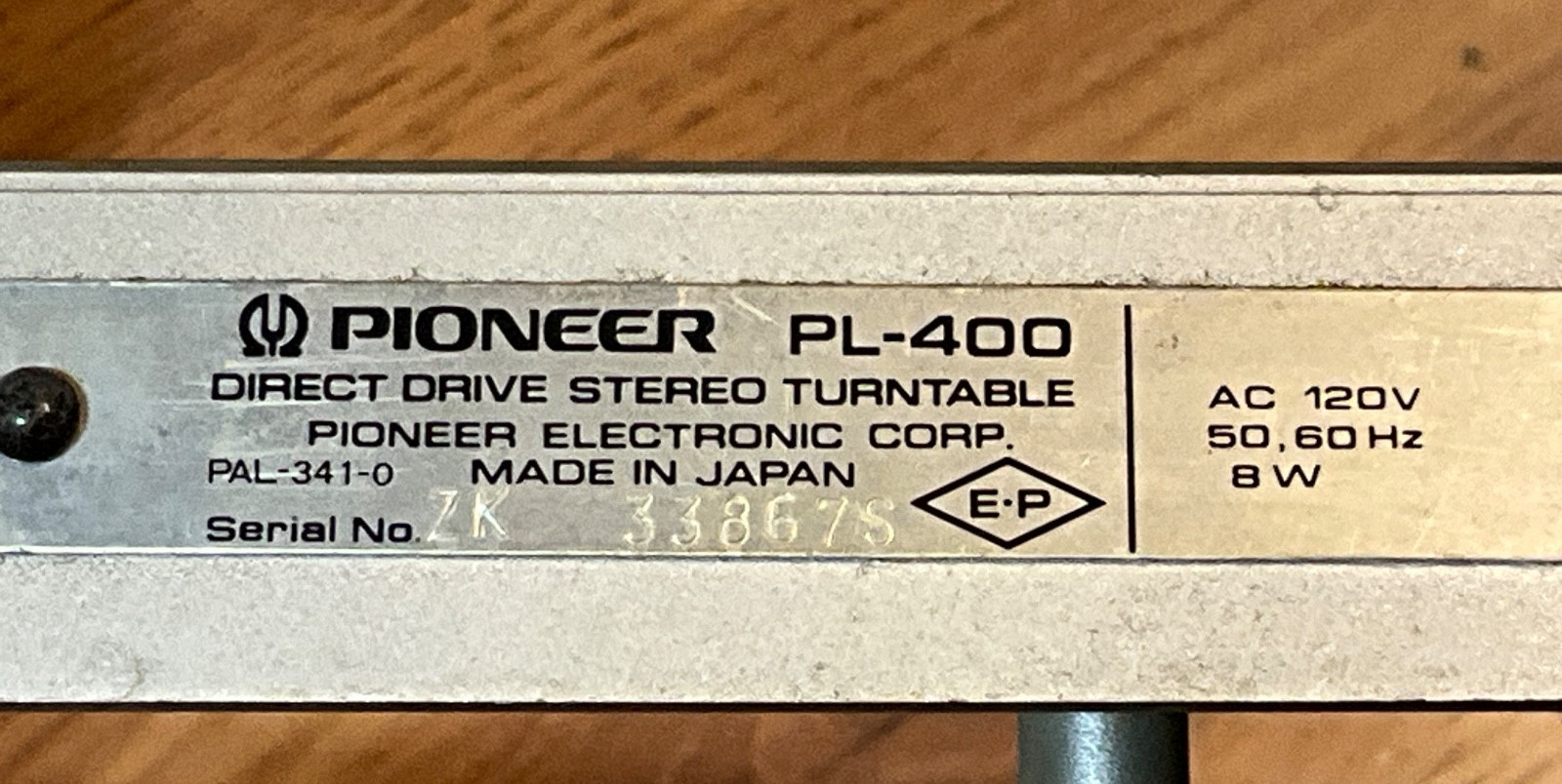 Pioneer PL-400 OEM Turntable Platter PNR-115 Rubber Mat PER-150 45 RPM Adapter