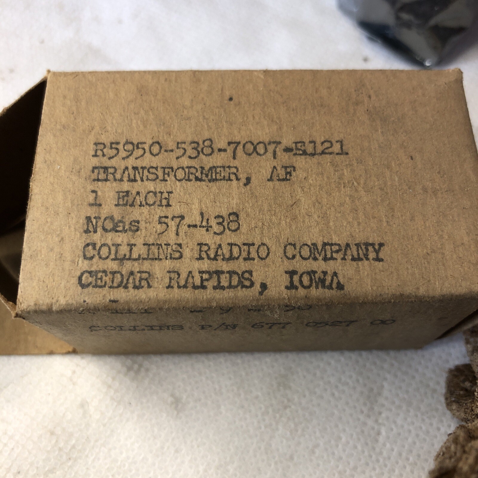 NOS Collins Transformer Noas 57-438 TF 4RXI3YY 677 0527 009 R5950-538-7007-E121