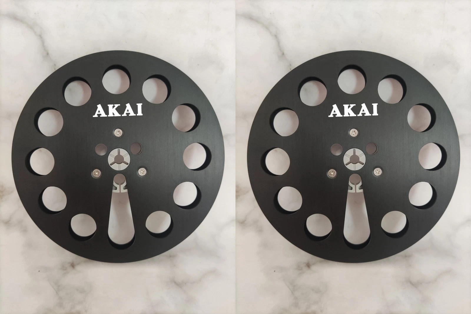 One Pair 7” black AKAI Light Aluminum Reel to Reel Take Up Reel for AKAI GX-77