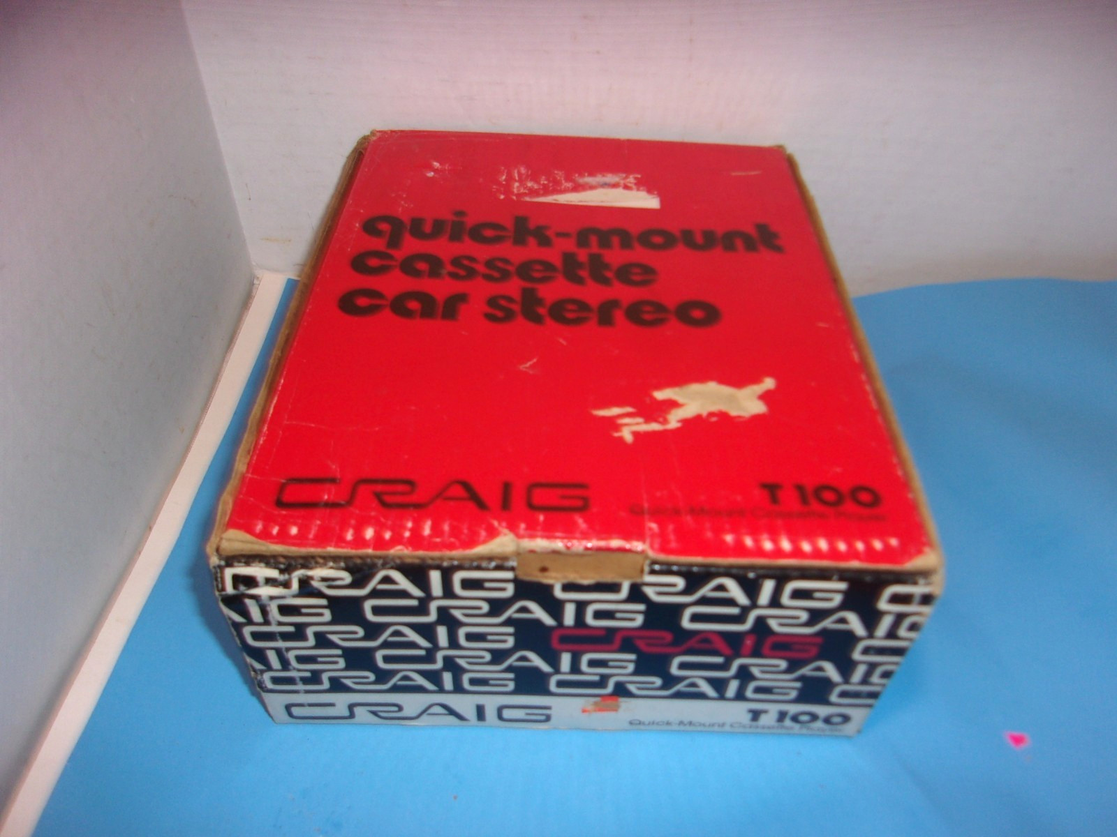 Vintage Craig T100 Cassette Player Car Stereo w/ Box & Manual! Clean!