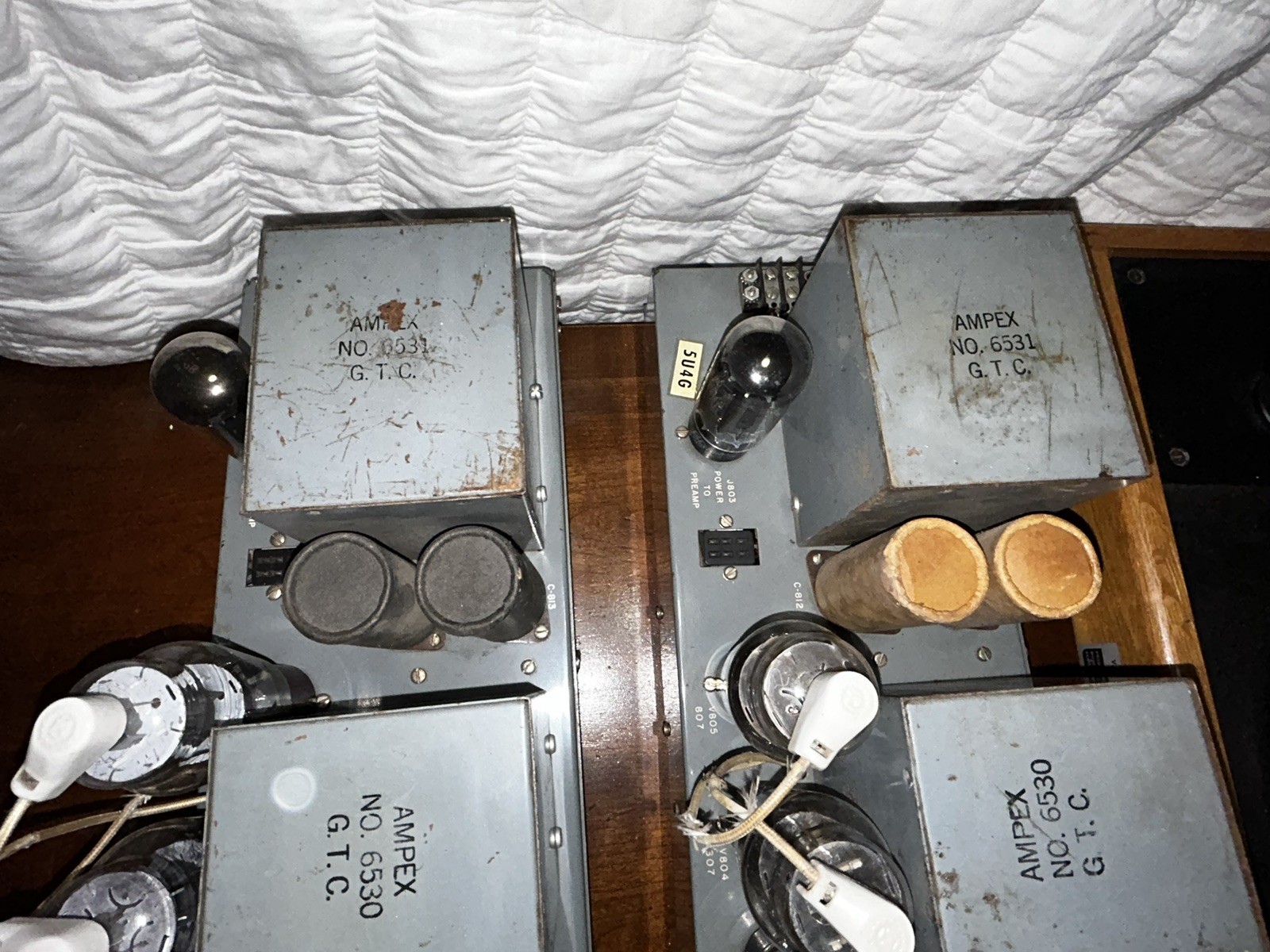Rare 2x Ampex 6516 Tube Amplifier Pair 6516r2 6530 6531 807 6sn7 5u4g 5879 Nice
