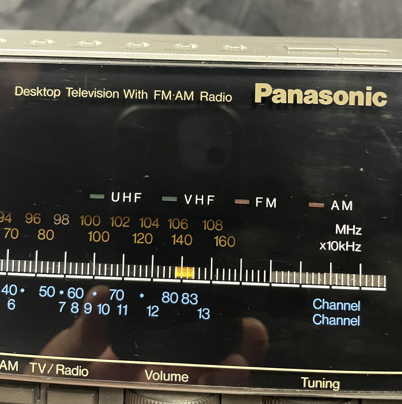 Panasonic TRF-438P Desktop Television AM/FM Radio Alarm Clock 1984 Vintage