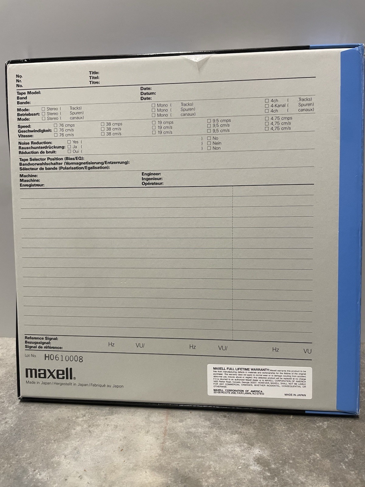 Maxell UD 35-180 N Reel to Reel Tape 10.5 inch NAB Metal Reel Vintage HiFi Audio