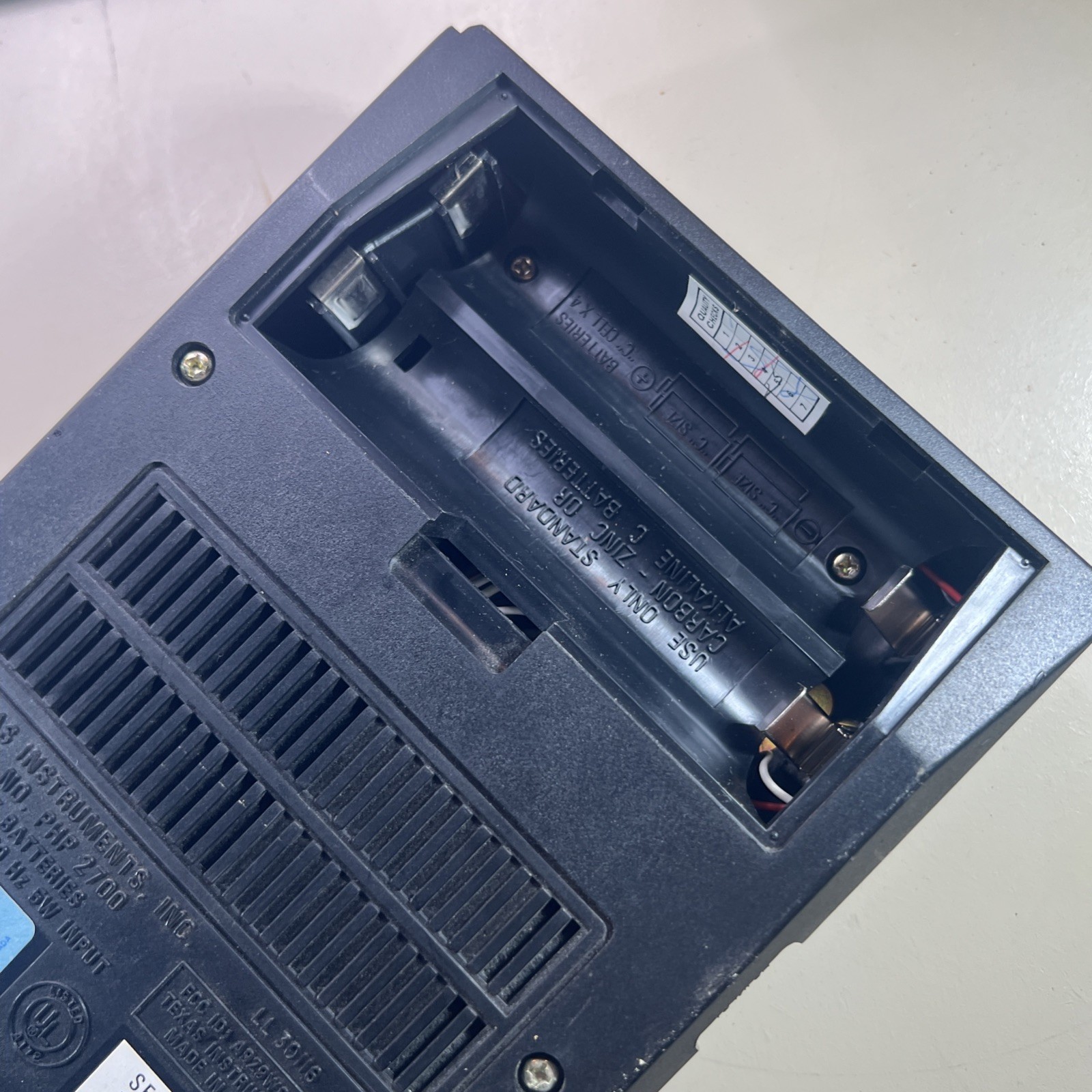 Texas Instruments Program Recorder Model No Power Cable 2700 Vintage