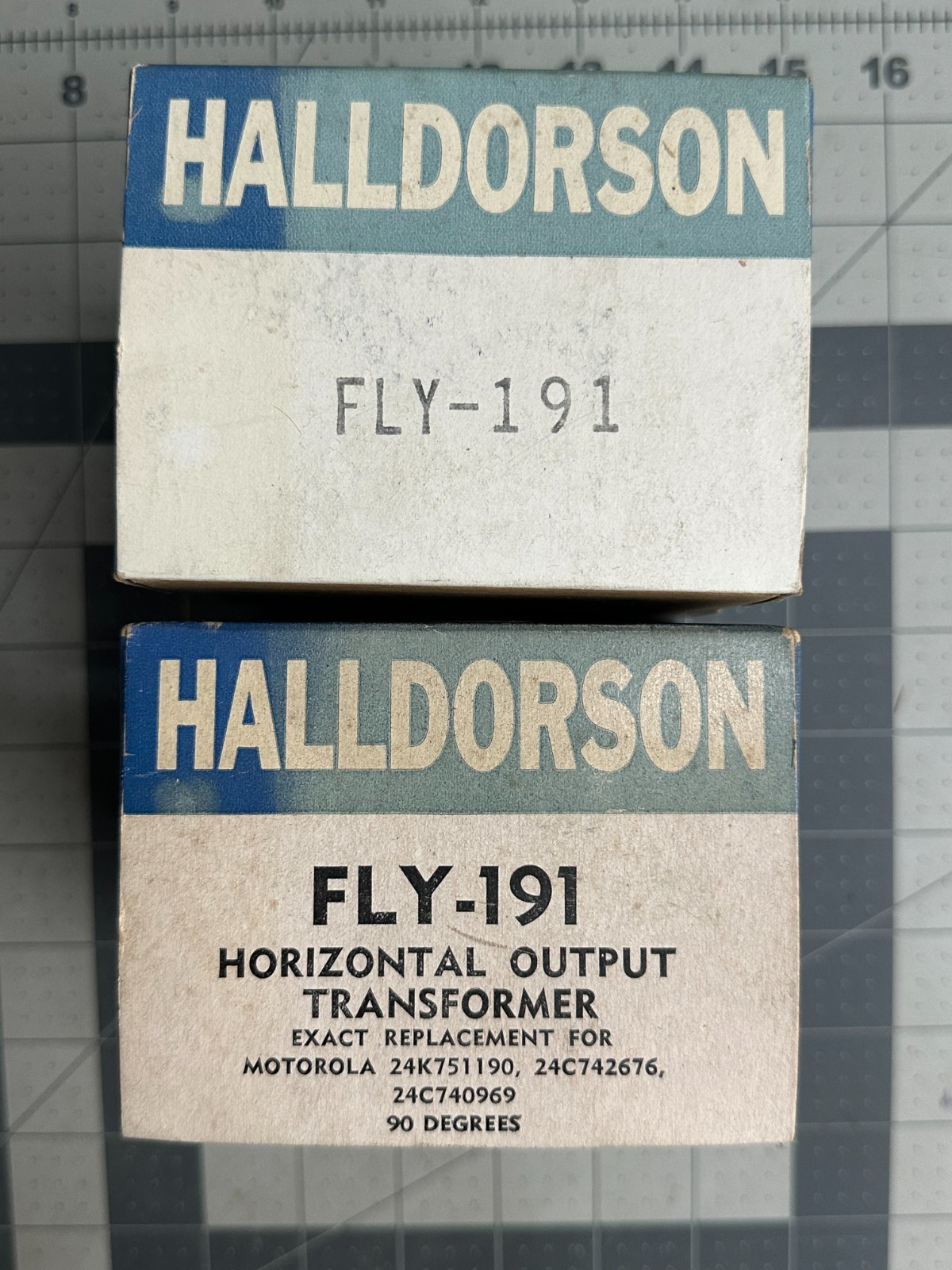 2-pack VINTAGE Halldorson Fly 191 Power Horizontal Output Transformer 90-degree