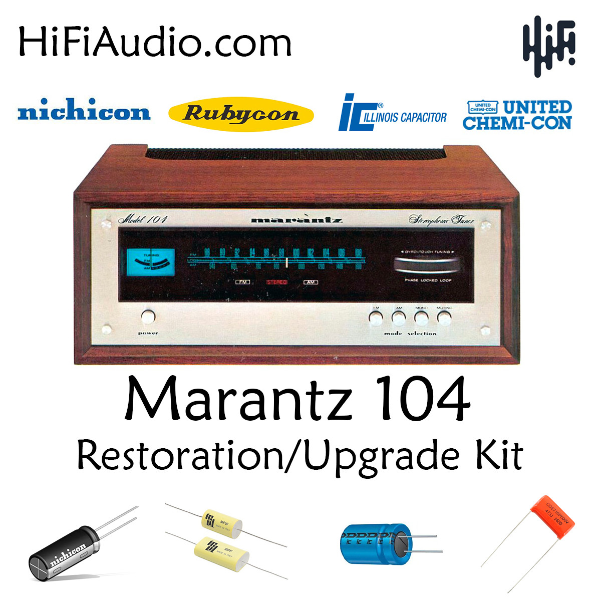 Marantz 104 tuner rebuild restoration recap service kit repair capacitor