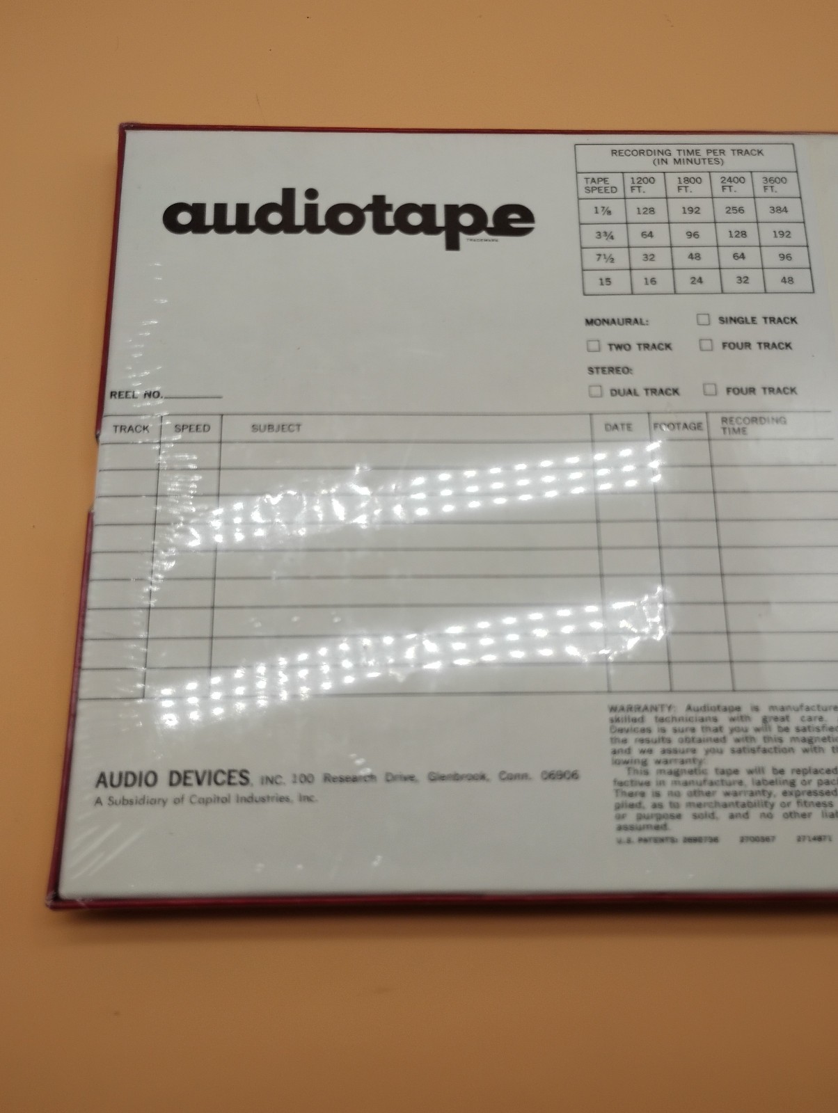 Vtg Audiotape Formula 10 Recording Tape 1200 FT of 1.5 MiL Type 1251