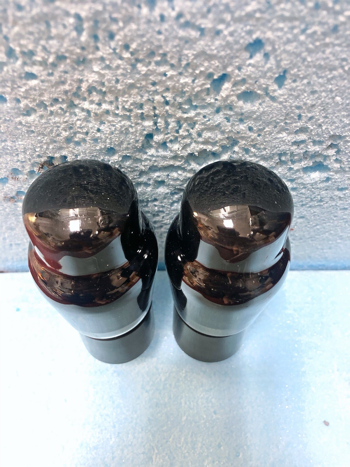 Brimar 6V6G Black Glass Bottom Solid Getter NOS Testing Tightly Matched Pair