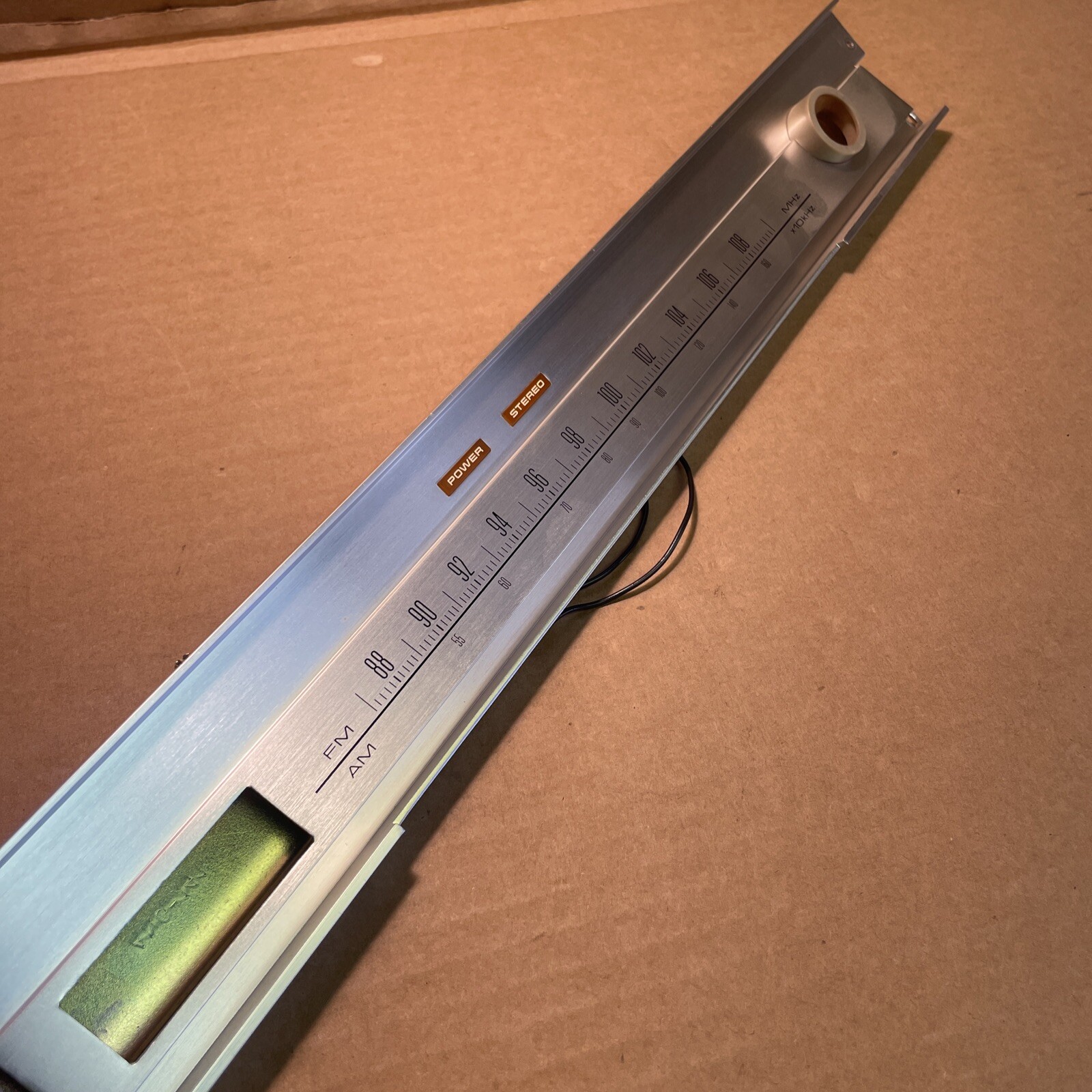 PIONEER SX-450 Receiver Parts: Tuning Dial Face Plate w/ Power / Stereo Lights