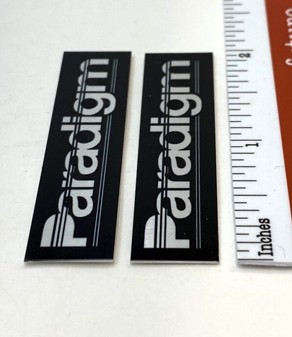 Paradigm Speakers Custom Made Aluminum Speaker Badge Pair