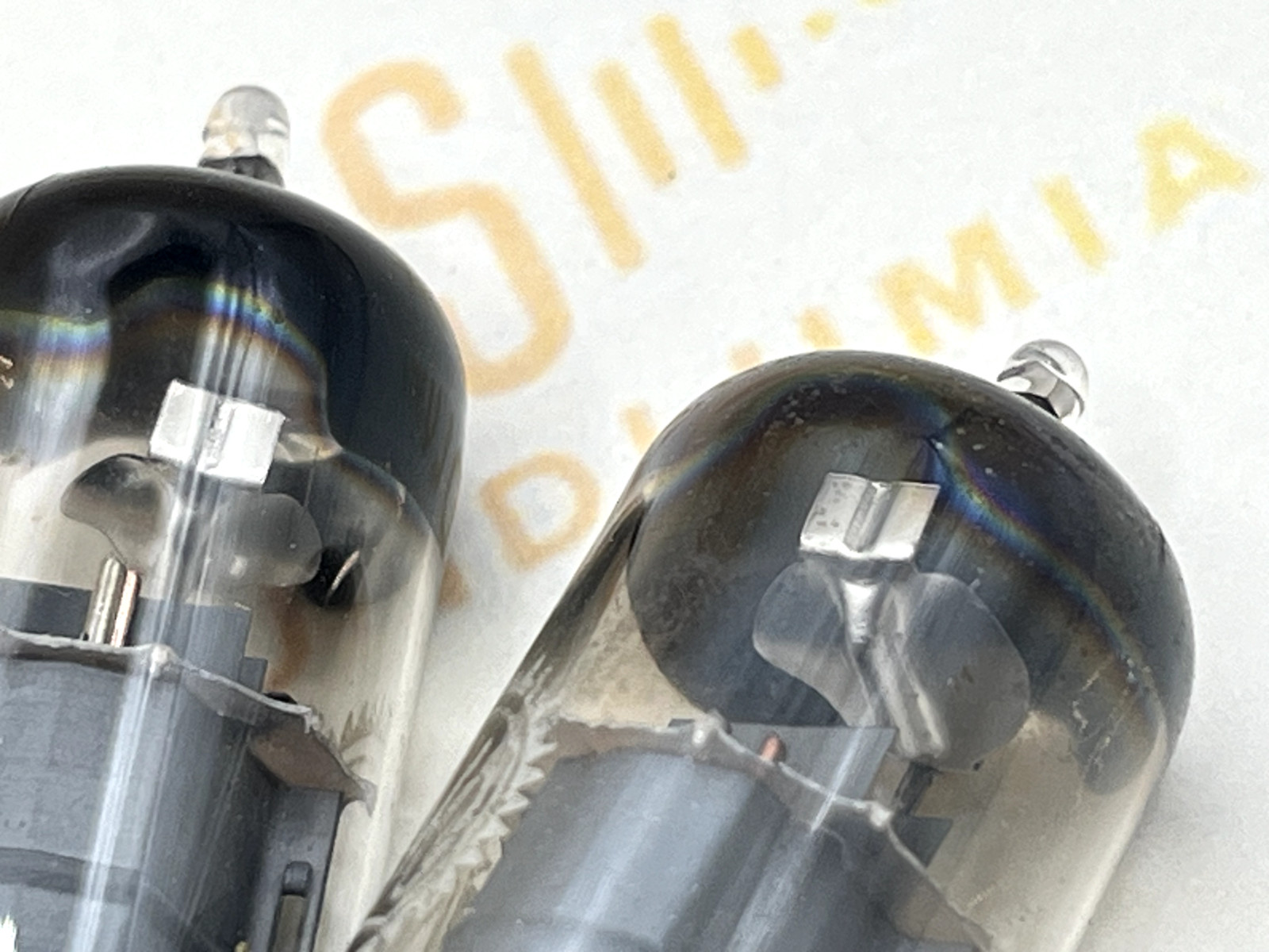 Valvo EL84 6BQ5 Coin Elliptical Getter Matched Pair-Hamburg ’56 rX1/rX2 – Strong