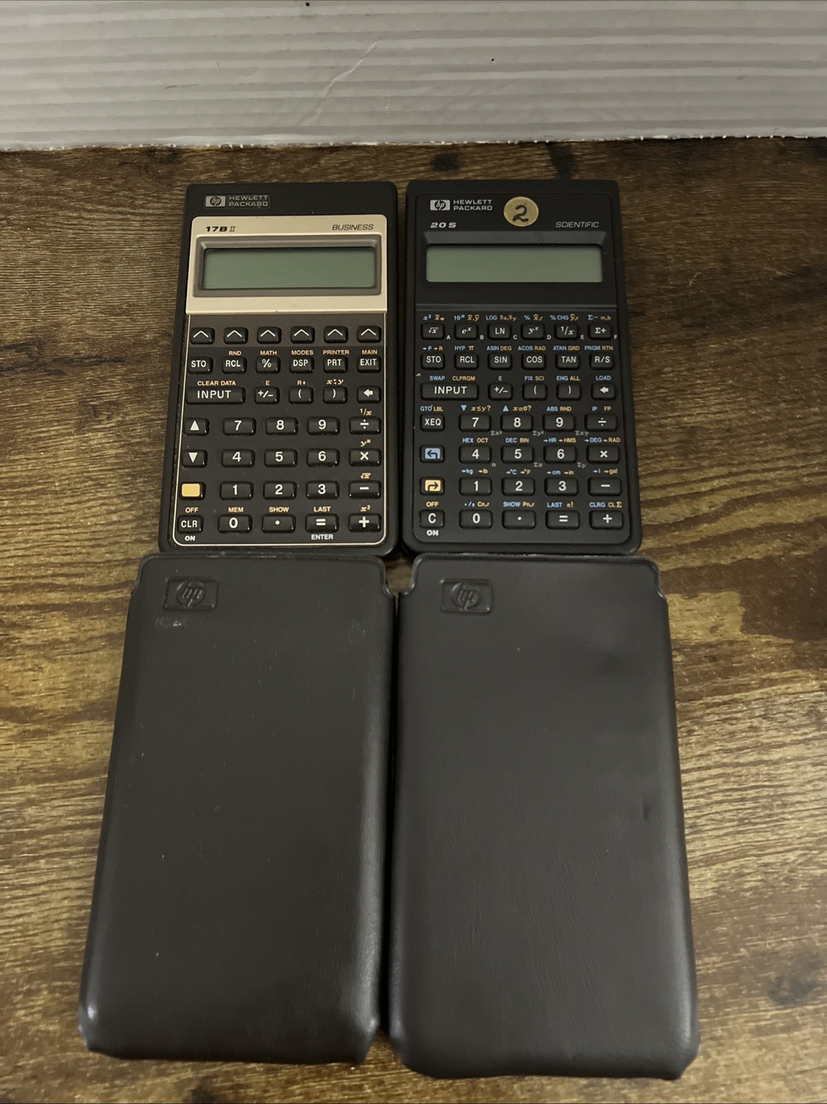 2 Hewlett Packard HP 20S Scientific Calculator &17B-11 both with cases