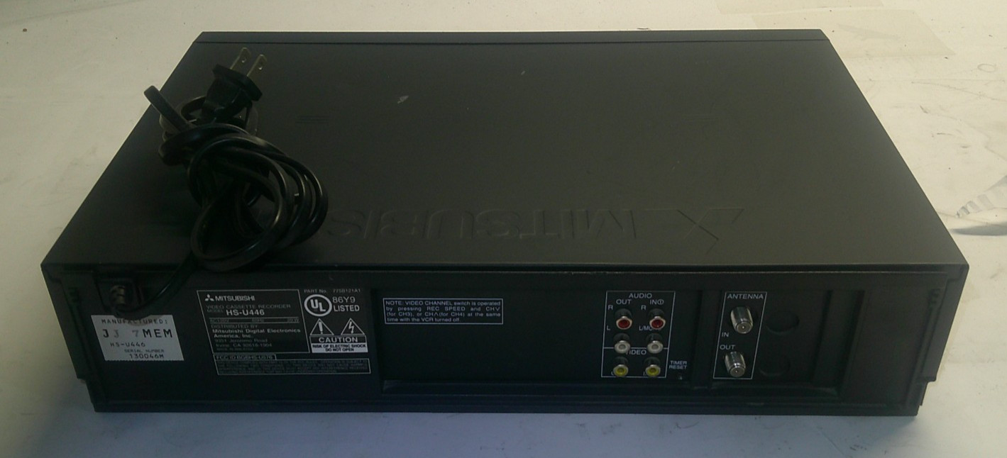 Mitsubishi HS-U446 VCR VHS Video Cassette Recorder