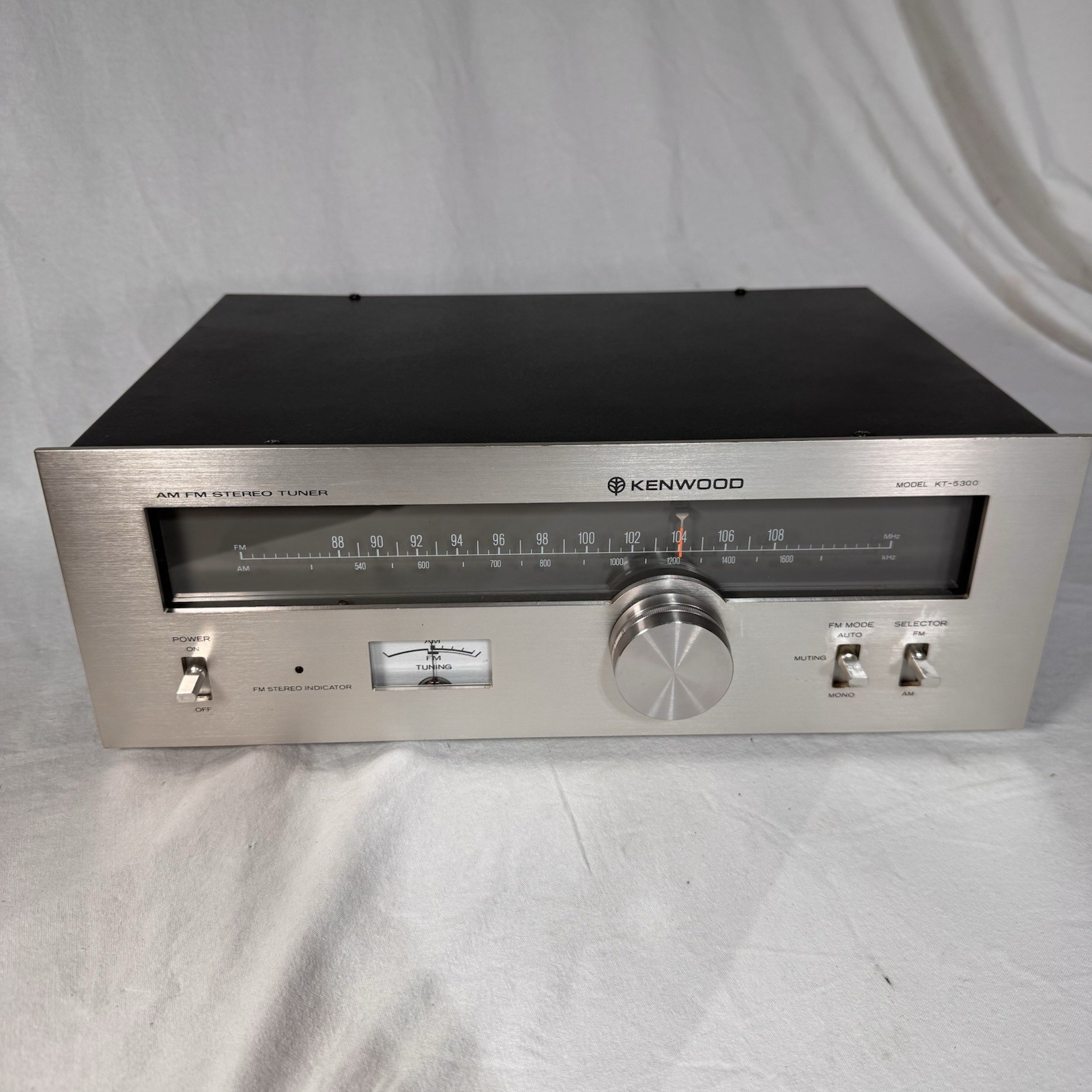 Vintage Kenwood KT-5300 AM / FM Stereo Tuner Silver Made In Japan ~ TESTED