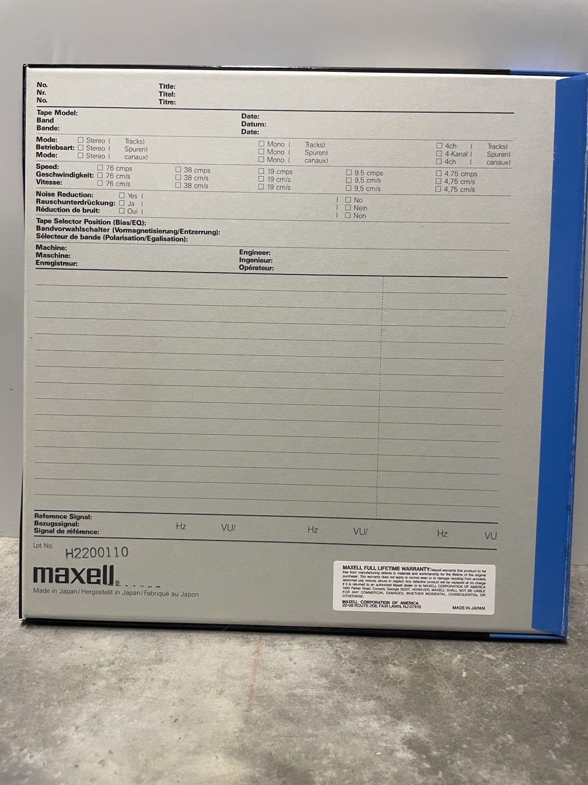 Maxell UD 35-180 N Reel to Reel Tape 10.5 inch NAB Metal Reel Vintage HiFi Audio