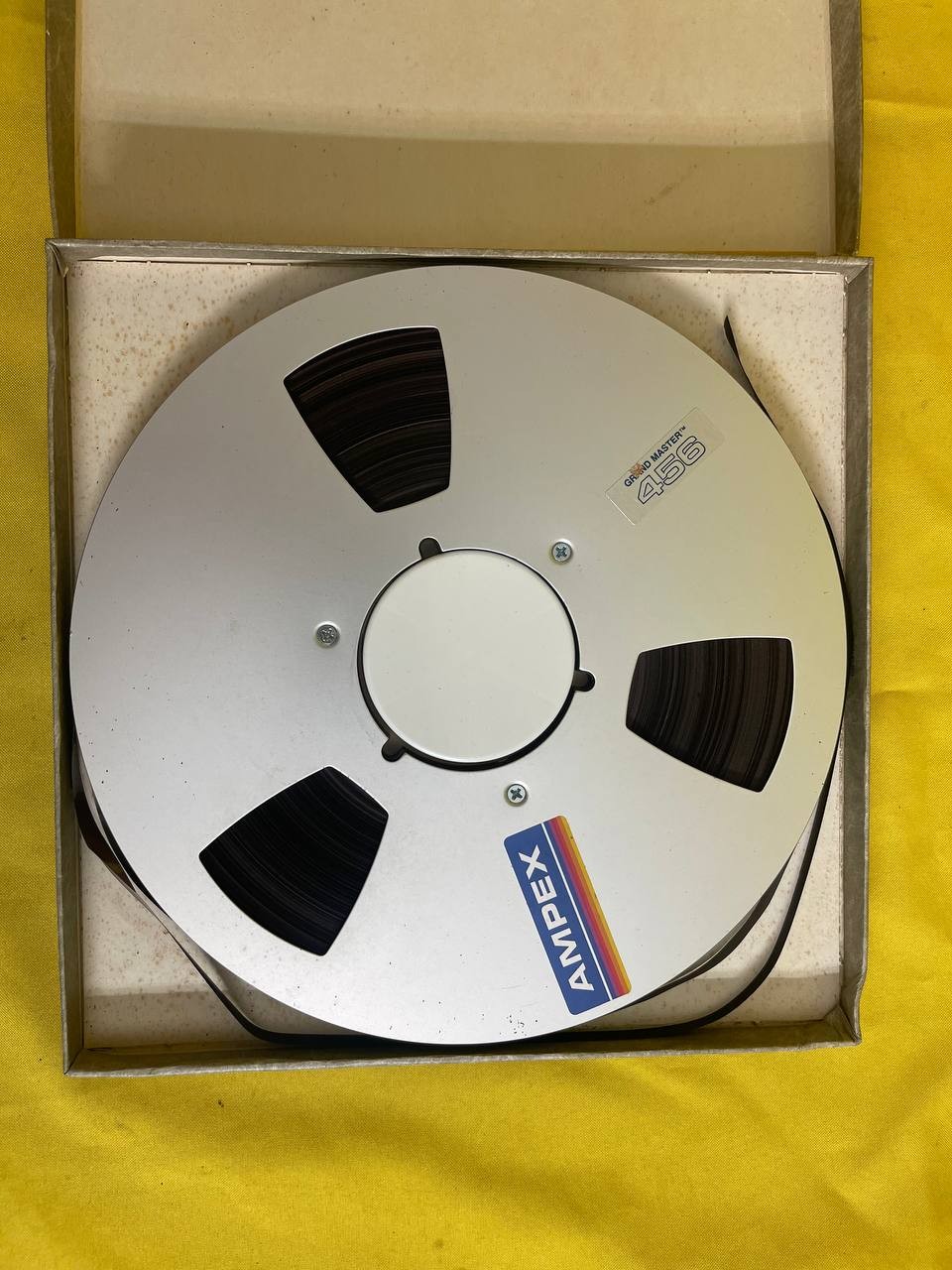 Ampex Grand Master 456 Reel to Reel Recording Tape Metal Reel w Original Box RE