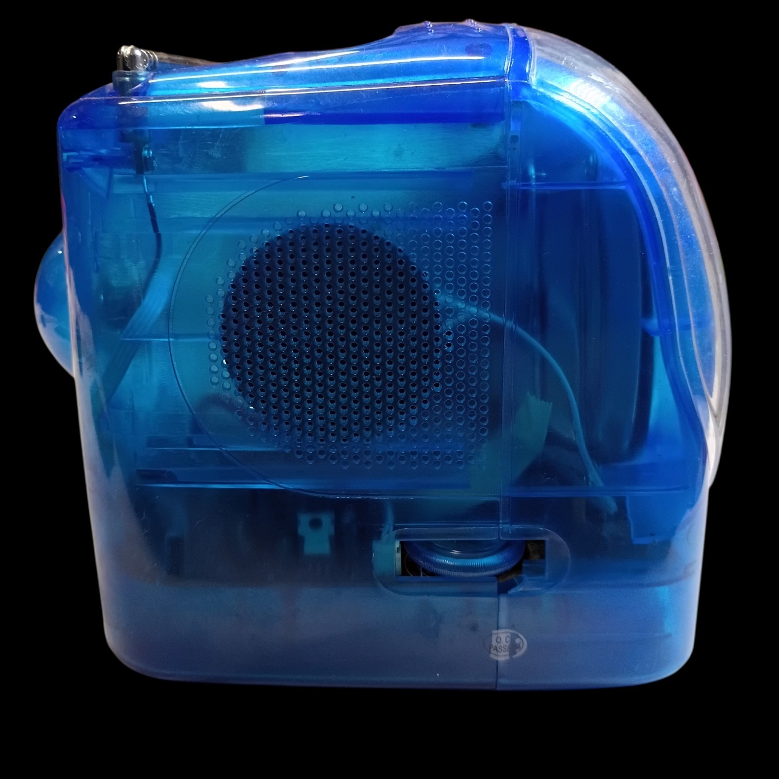 Vintage Translucent Blue Game Ready TV AM FM Radio Combo Y2K Retro CRT Tech