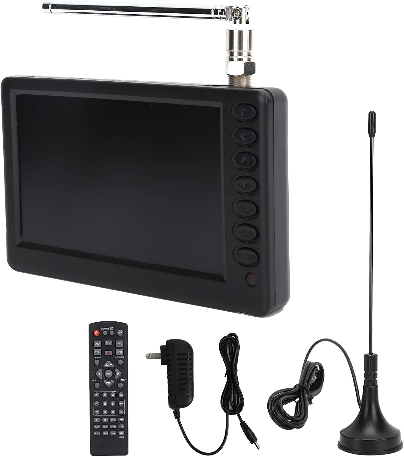 5” Portable Mini Digital TV, 1080P 2 in 1 with FM Radio, Rechargeable Batter…