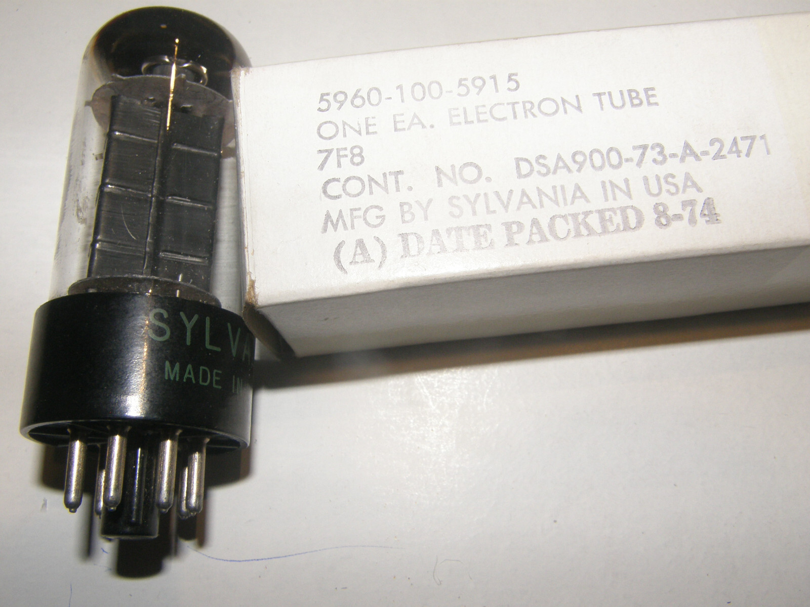 GE 6W6GT Tube In Box — Tested black plate poss military issue